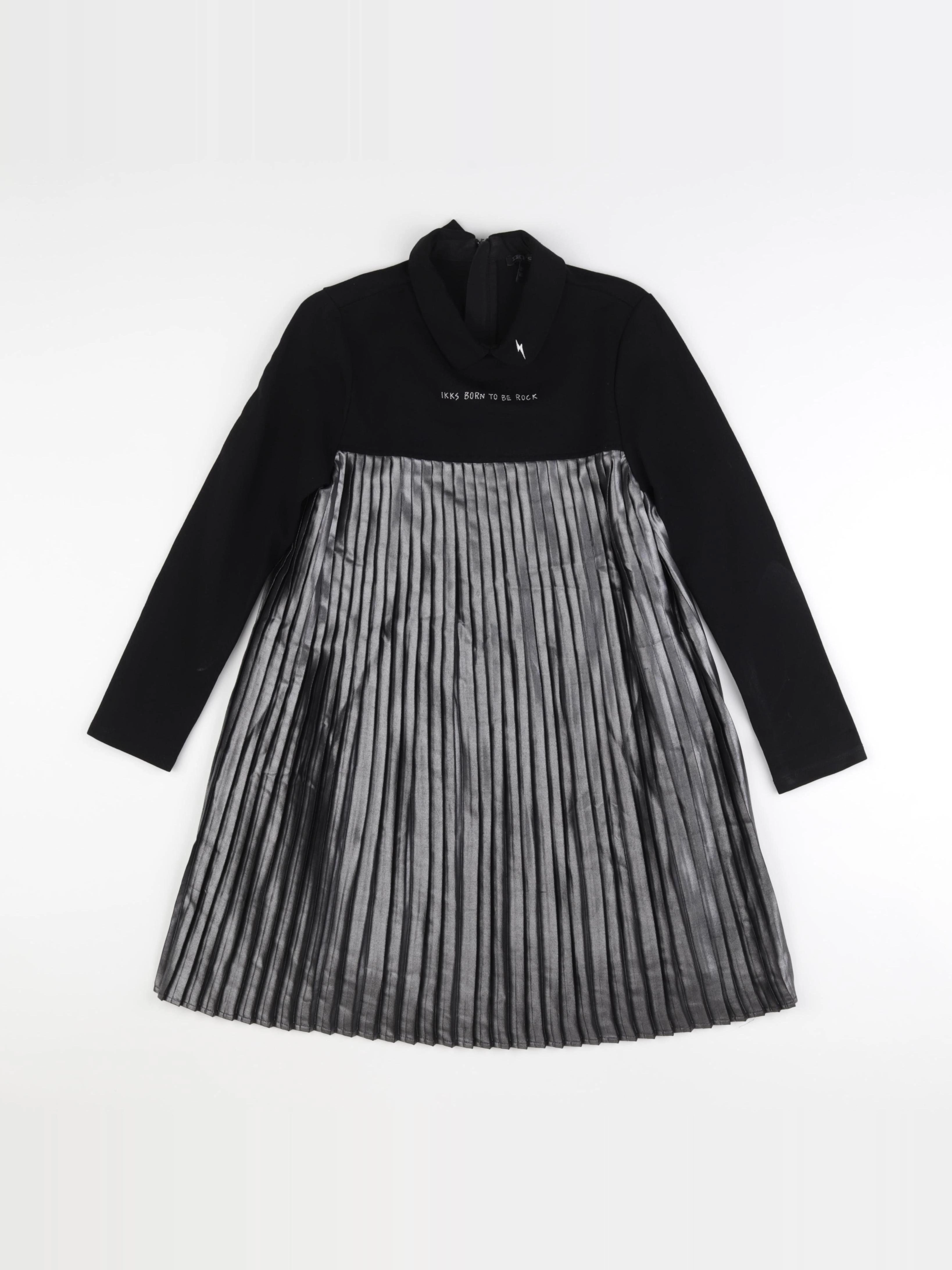 IKKS - robe gris, noir - 10 ans