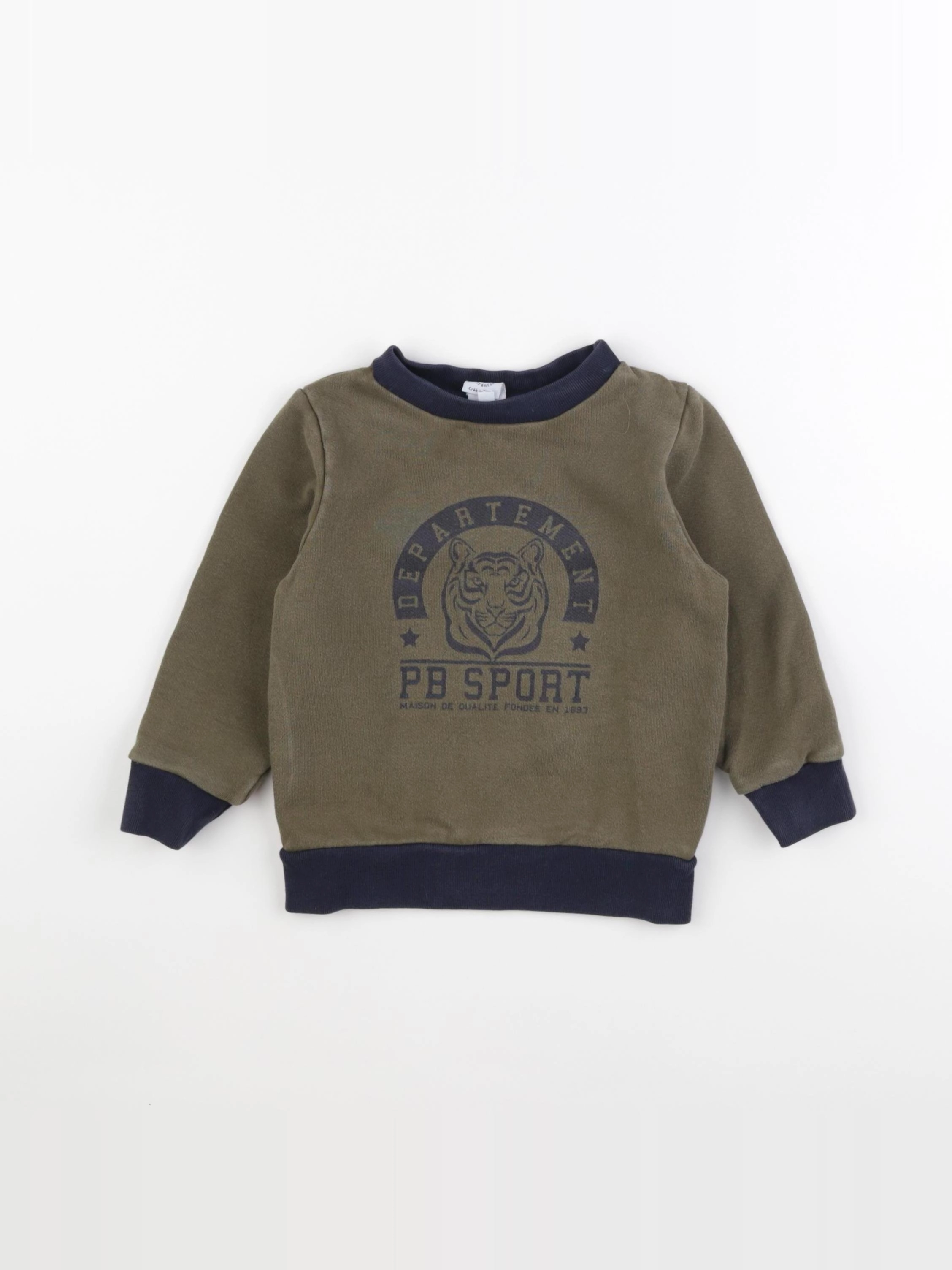 Petit Bateau - sweat bleu, vert - 3 ans