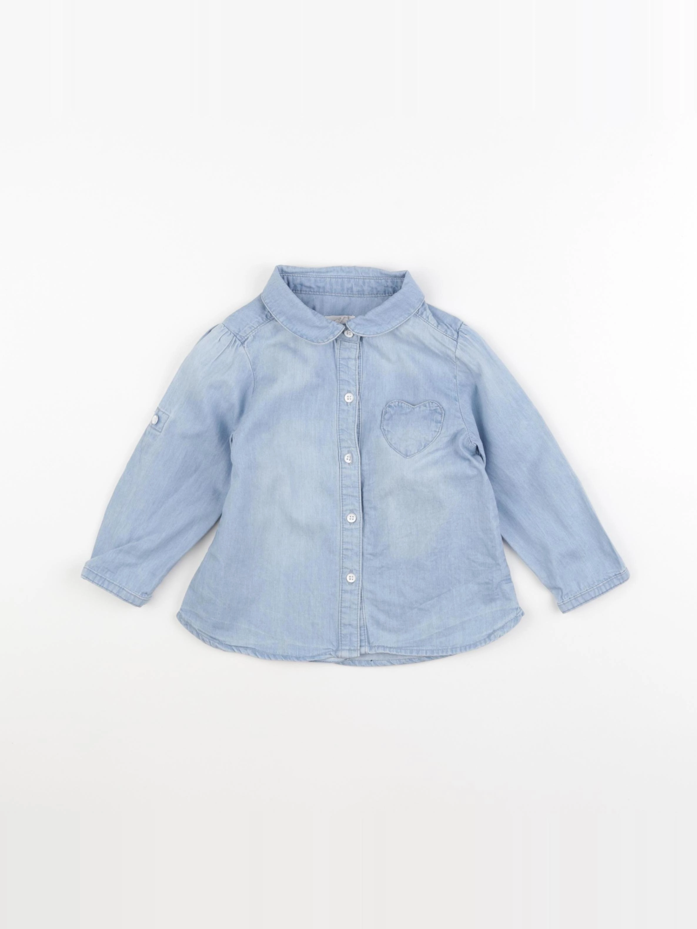 Vertbaudet - chemise bleu - 18 mois