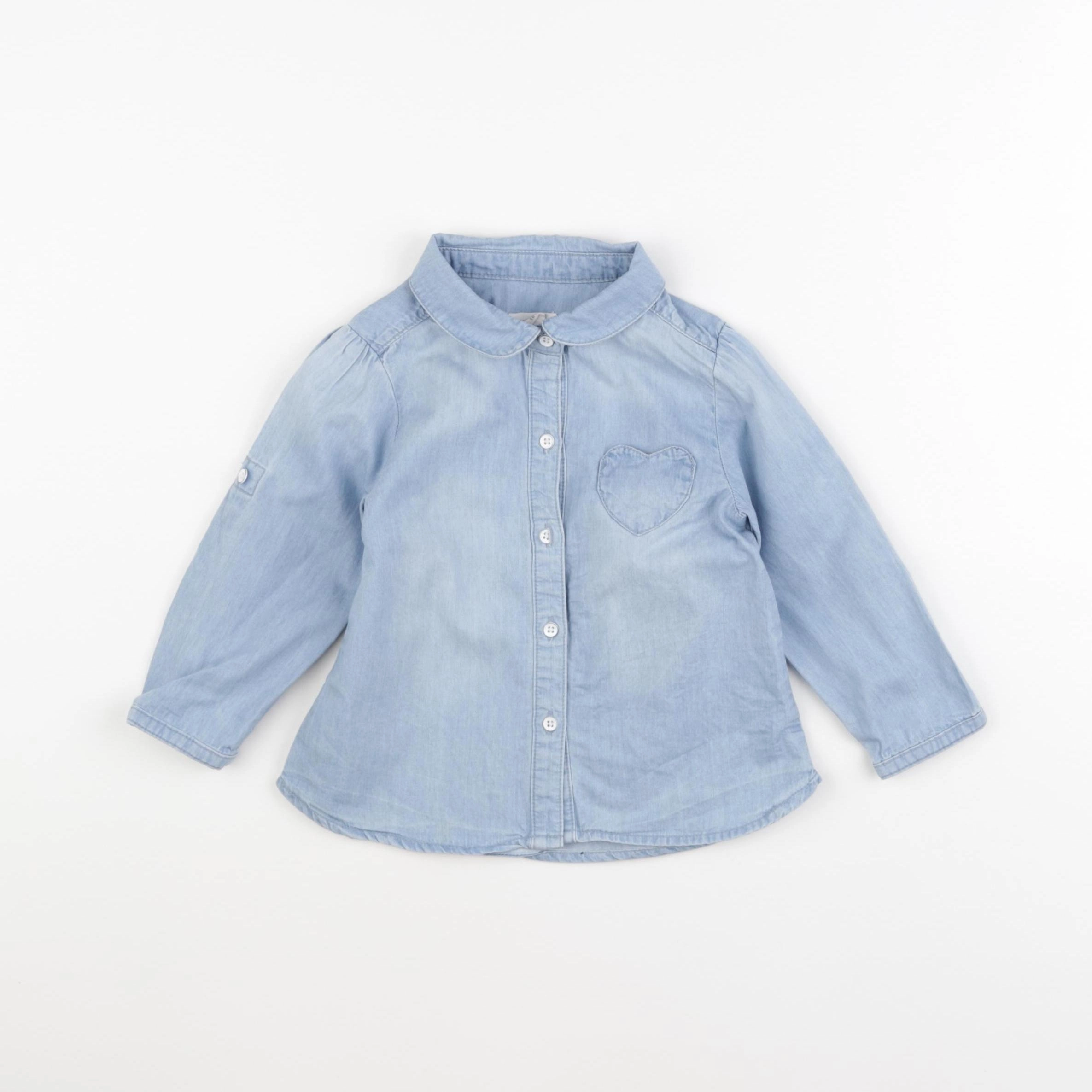 Vertbaudet - chemise bleu - 18 mois