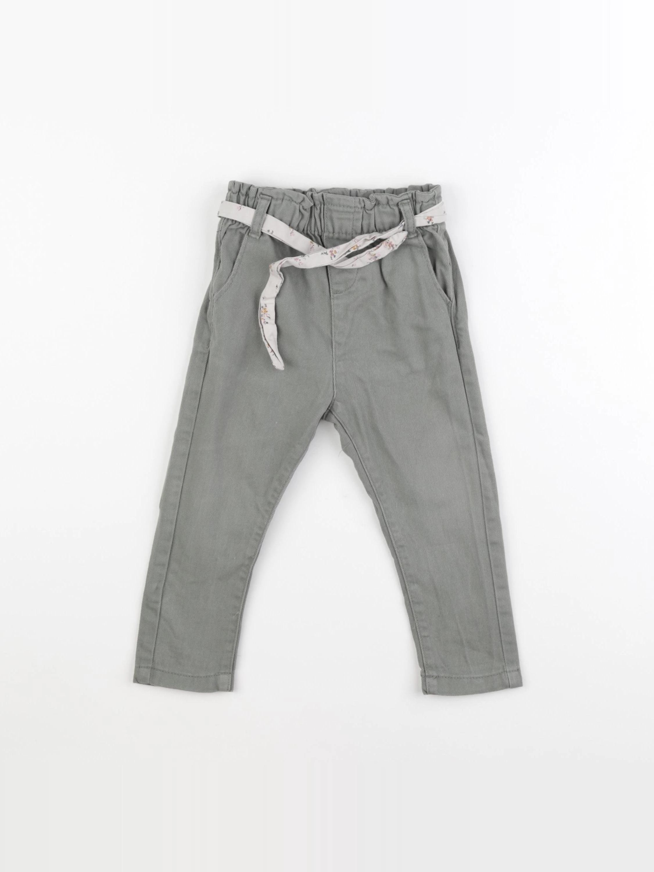 Vertbaudet - pantalon vert - 18 mois