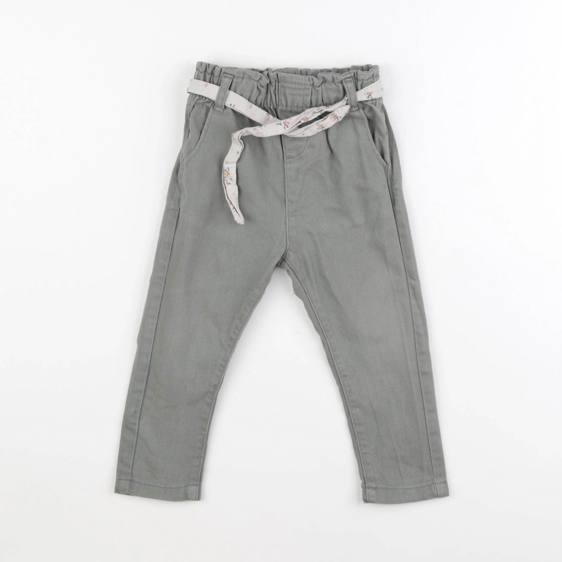 Vertbaudet - pantalon vert - 18 mois