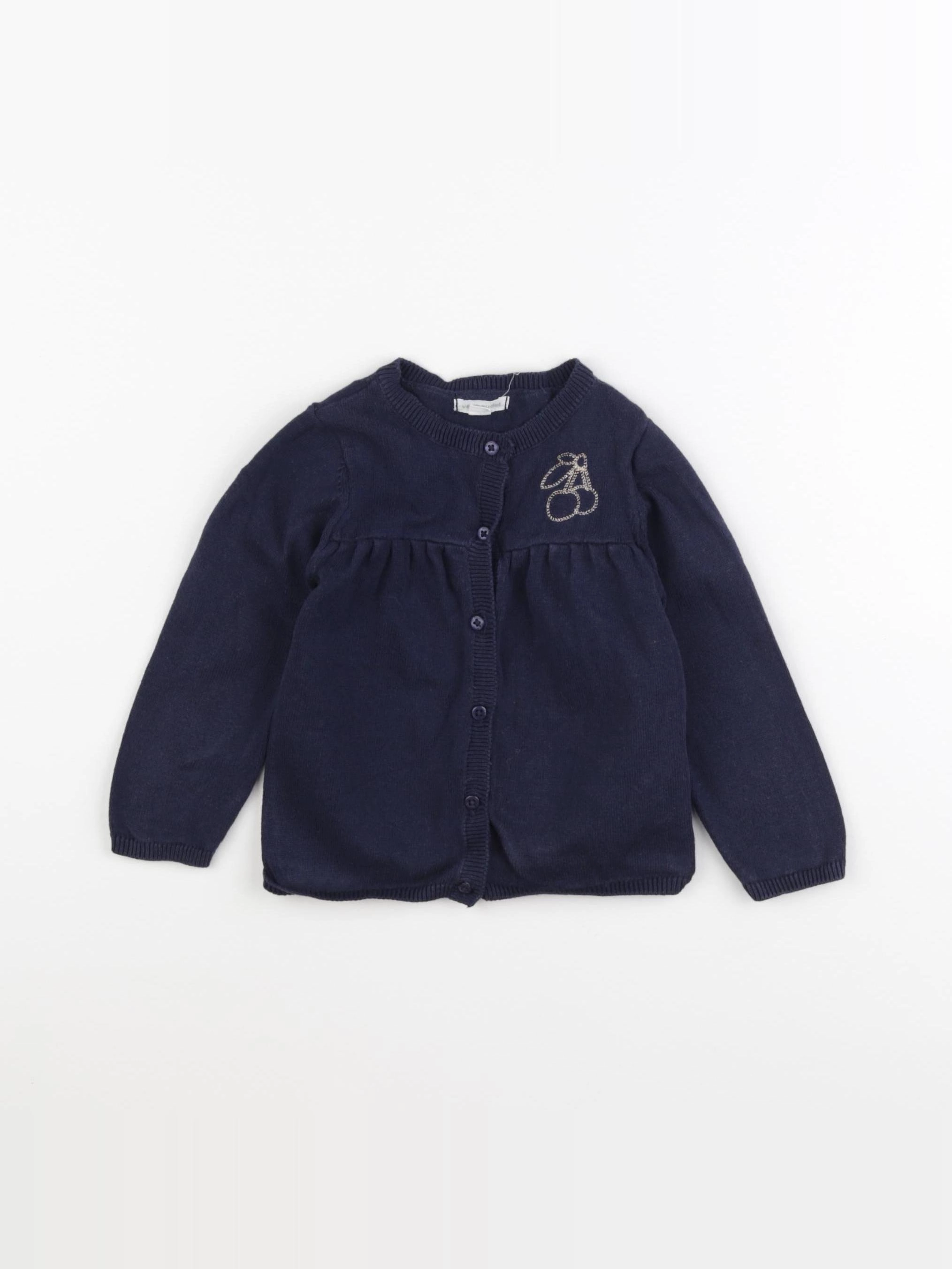 Vertbaudet - gilet bleu - 18 mois