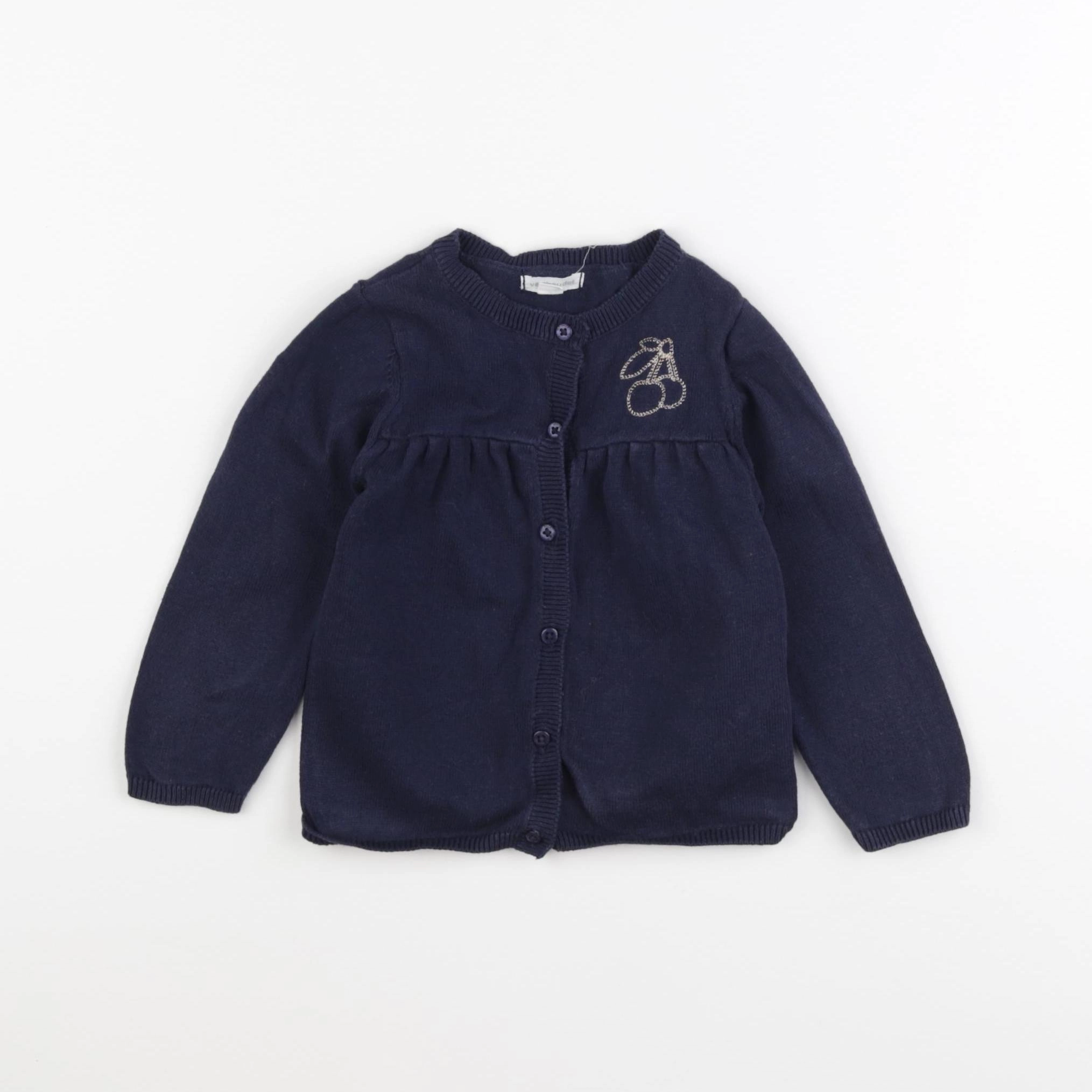 Vertbaudet - gilet bleu - 18 mois