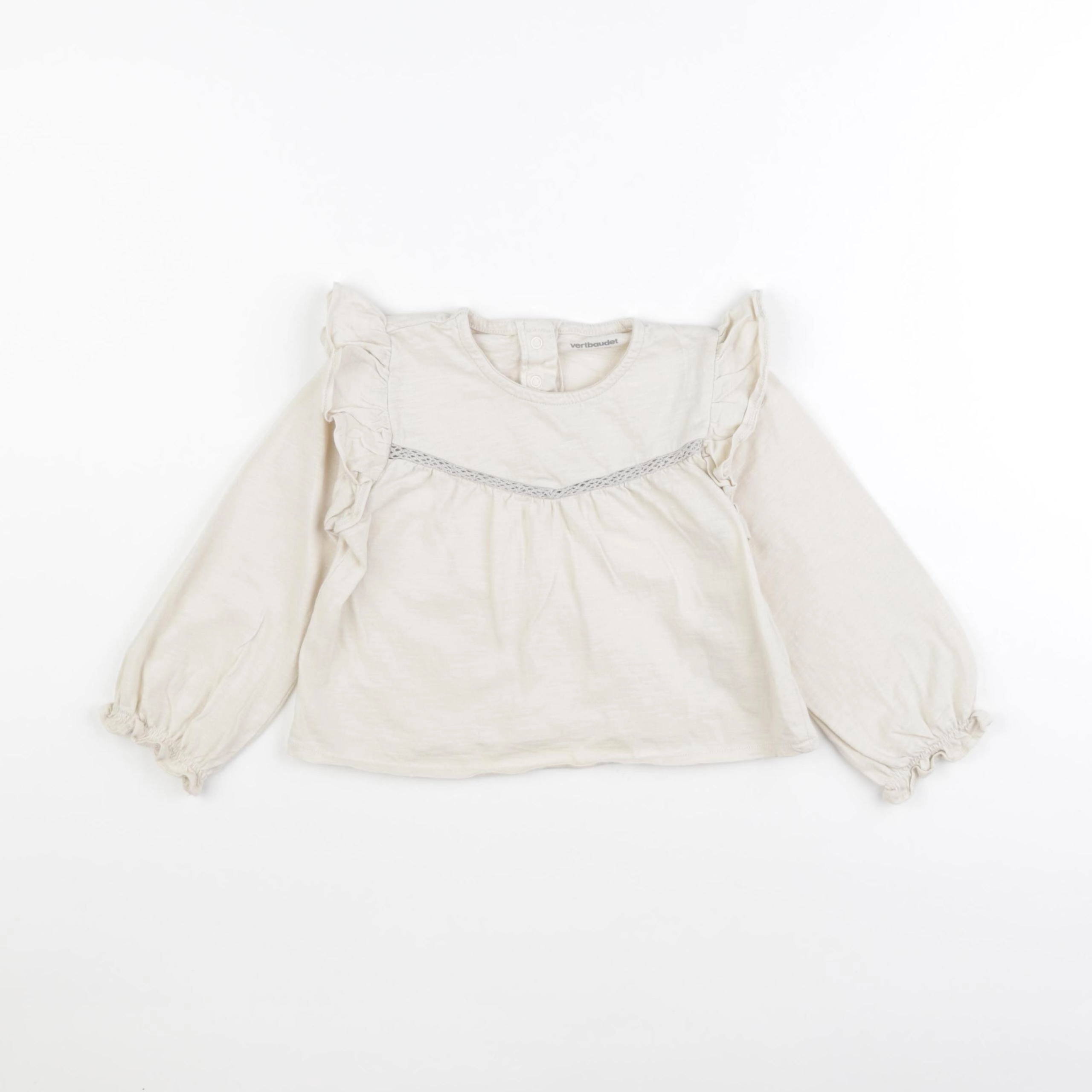 Vertbaudet - tee-shirt beige - 2 ans