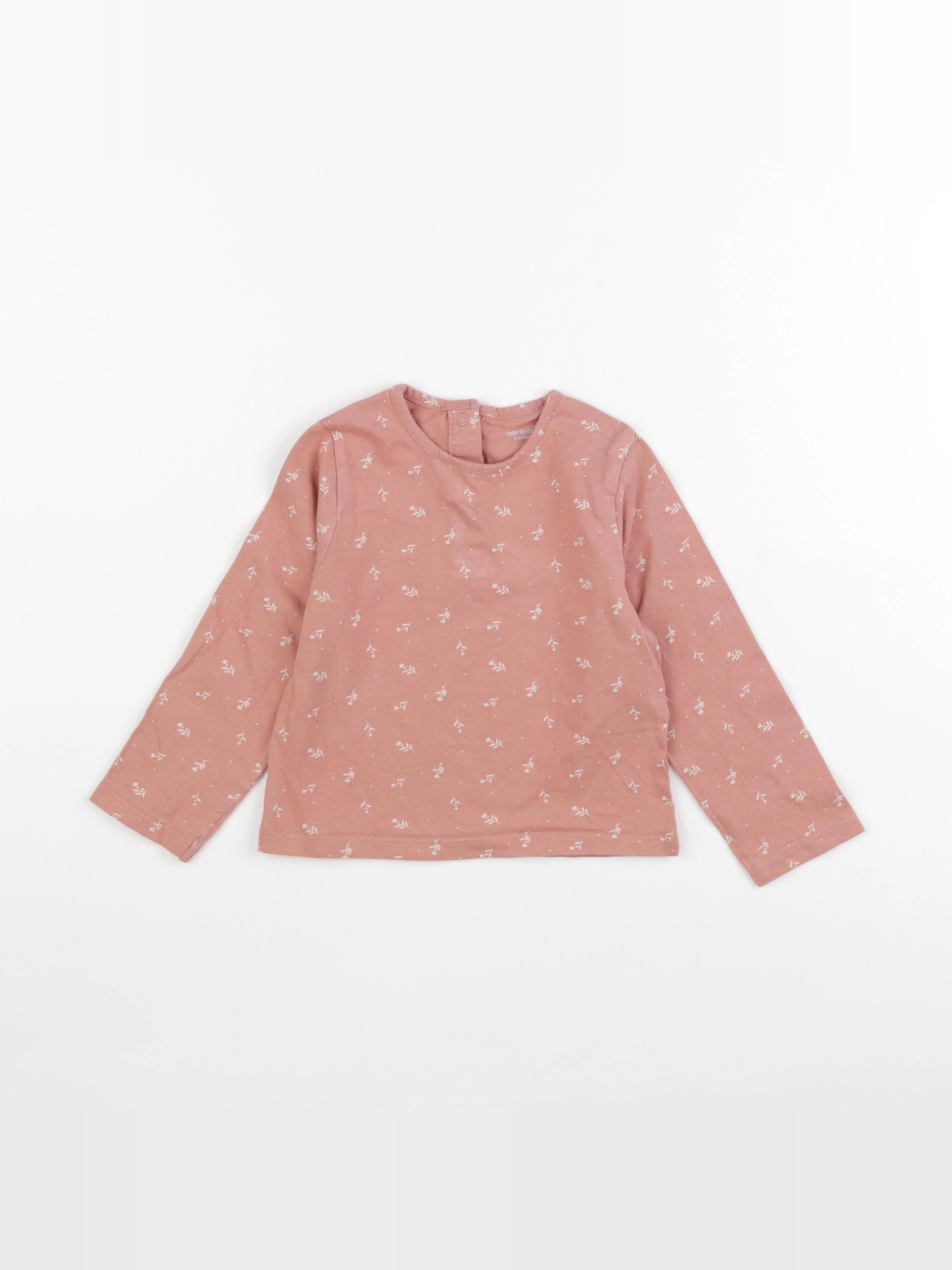 Vertbaudet - tee-shirt rose - 2 ans