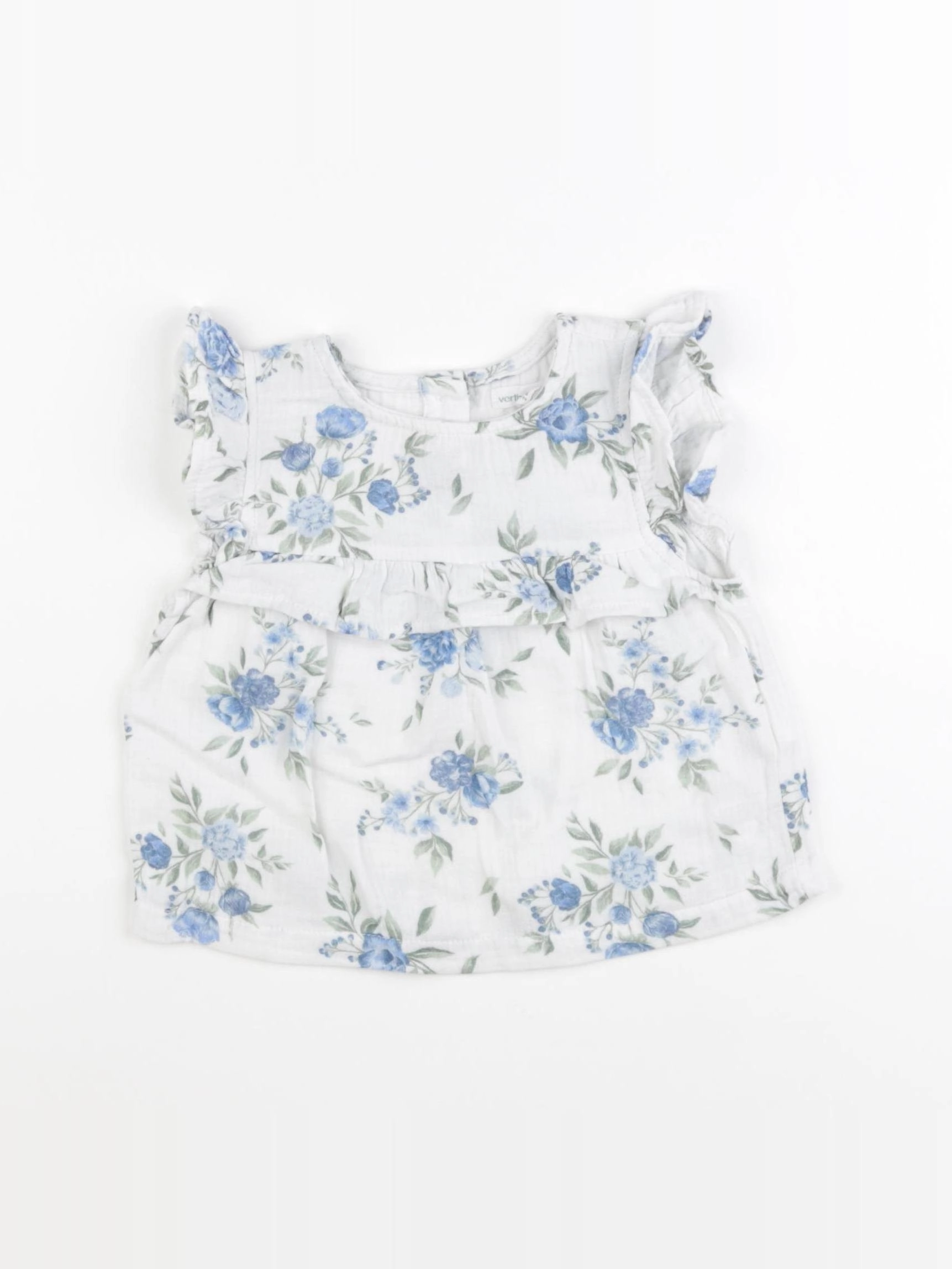Vertbaudet - blouse bleu - 2 ans