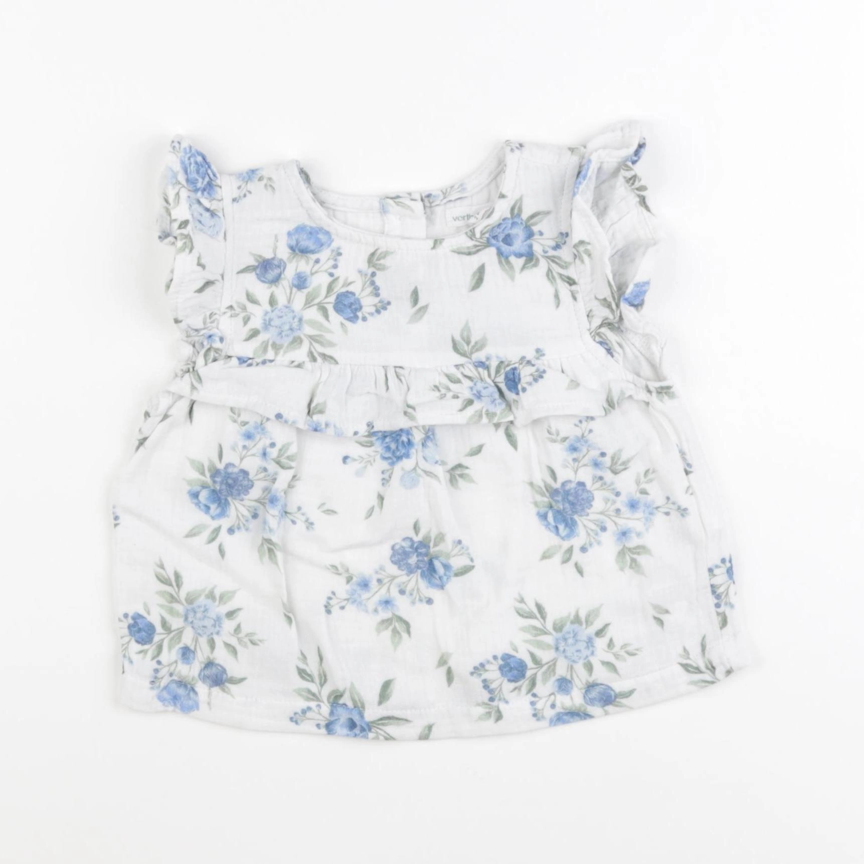 Vertbaudet - blouse bleu - 2 ans