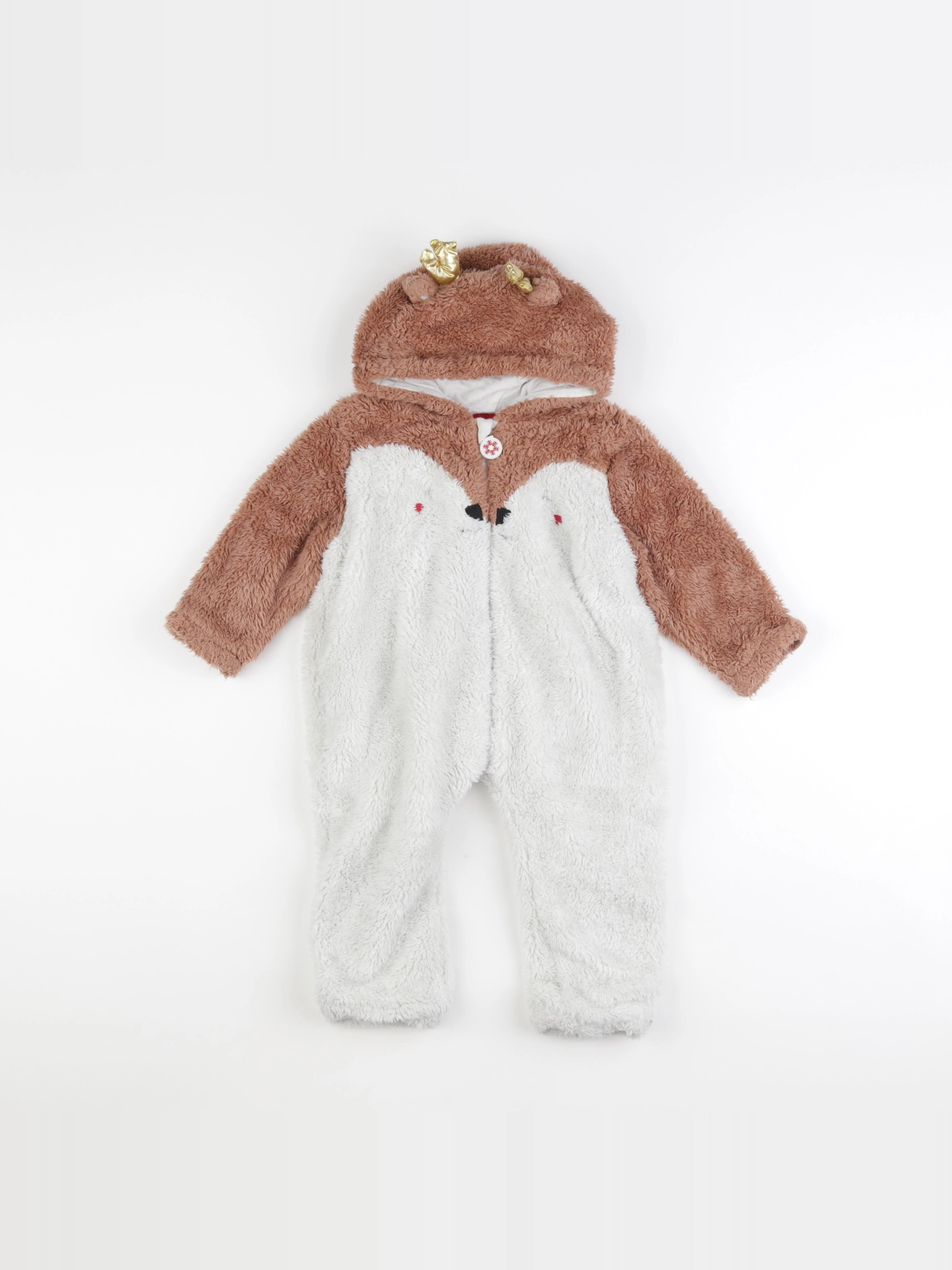 Vertbaudet - sur-pyjama marron - 2 ans