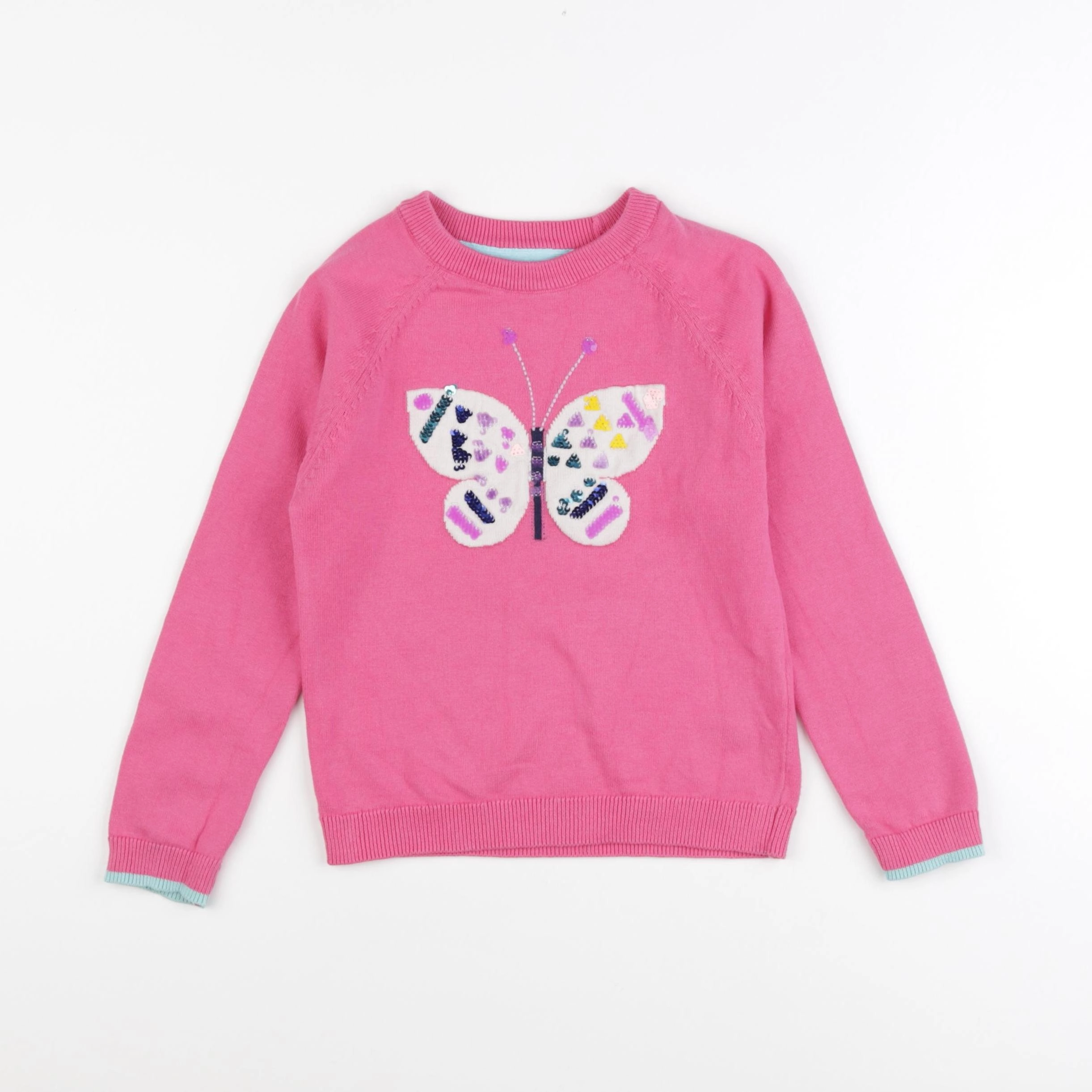 Marks & Spencer  - pull rose - 6/7 ans