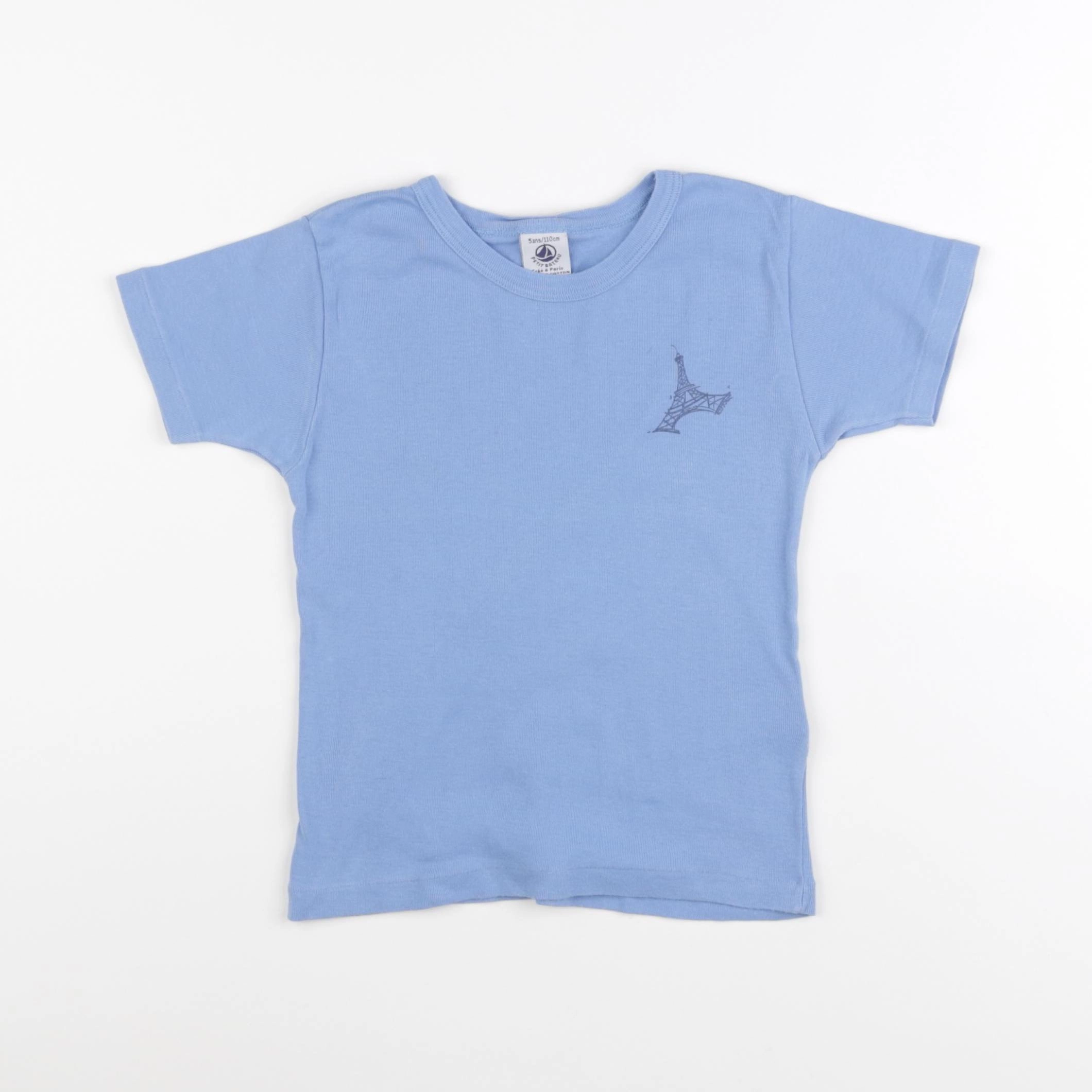 Petit Bateau - maillot de corps bleu - 5 ans