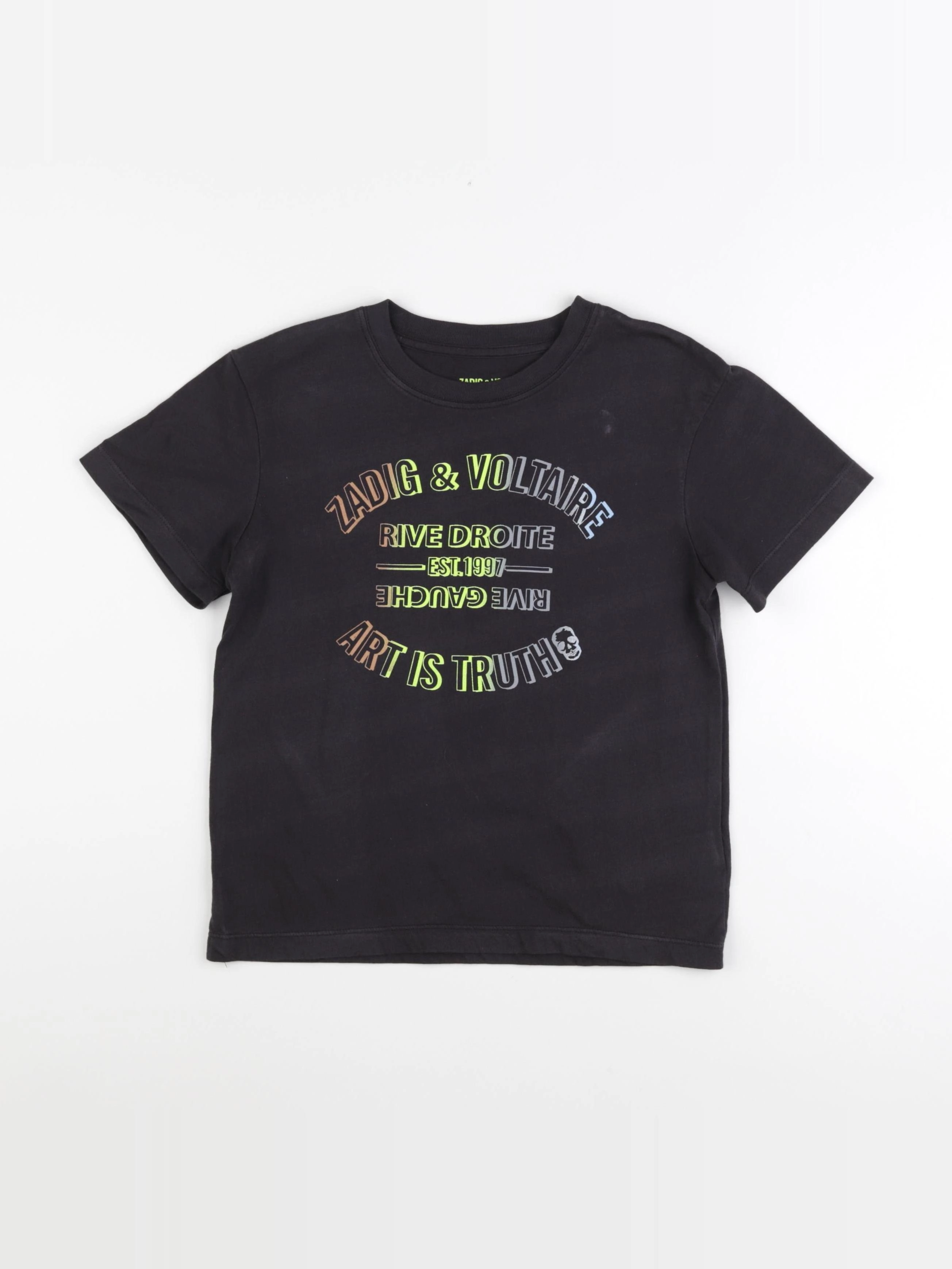 Zadig & Voltaire - tee-shirt noir - 8 ans