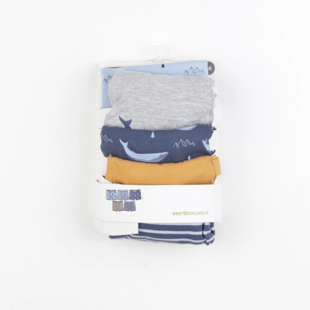 Vertbaudet - lot de 5 boxers bleu - 10 ans