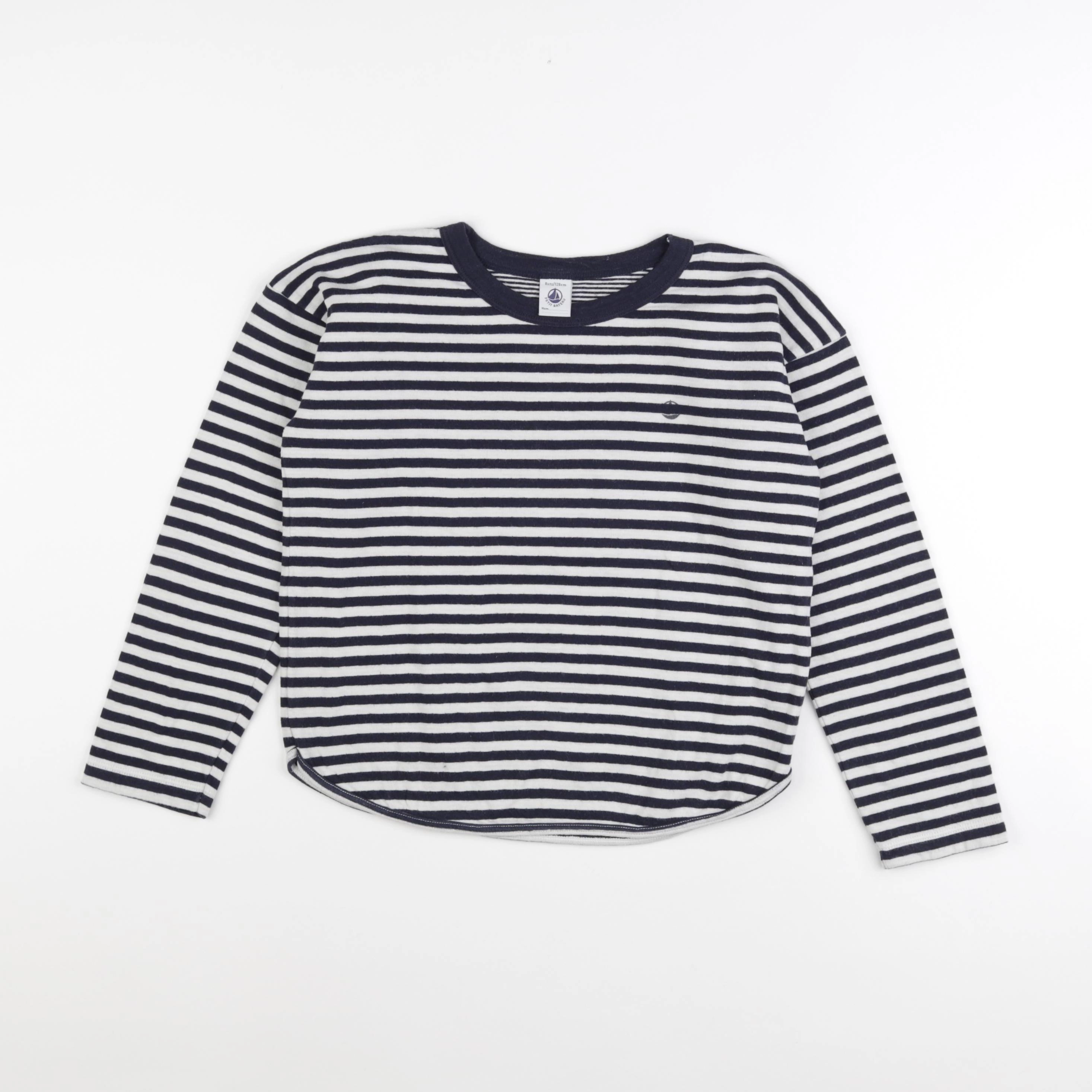 Petit Bateau - sweat bleu - 8 ans