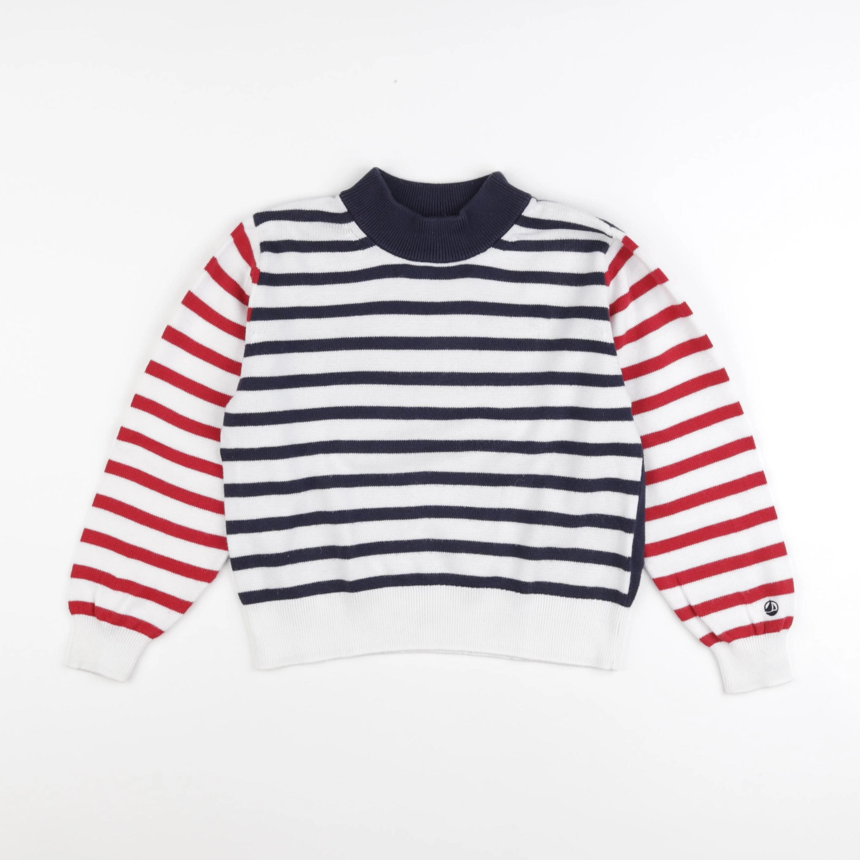 Petit Bateau - pull rouge - 8 ans
