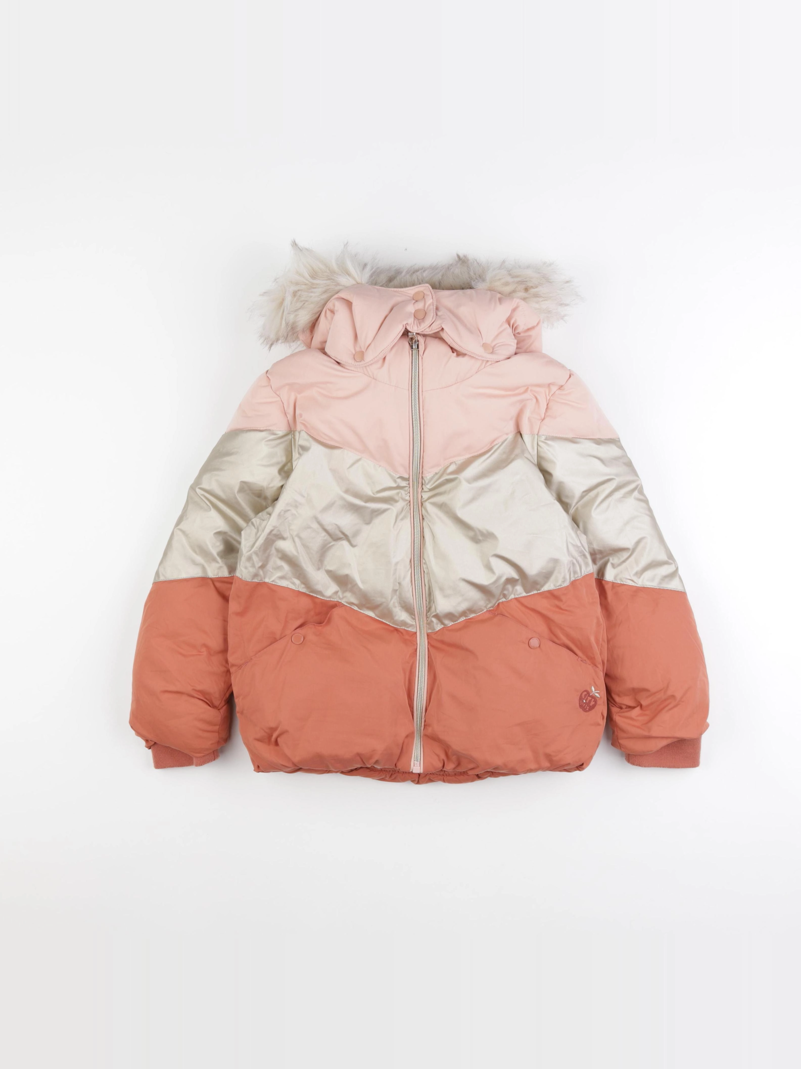 Vertbaudet - doudoune rose - 8 ans