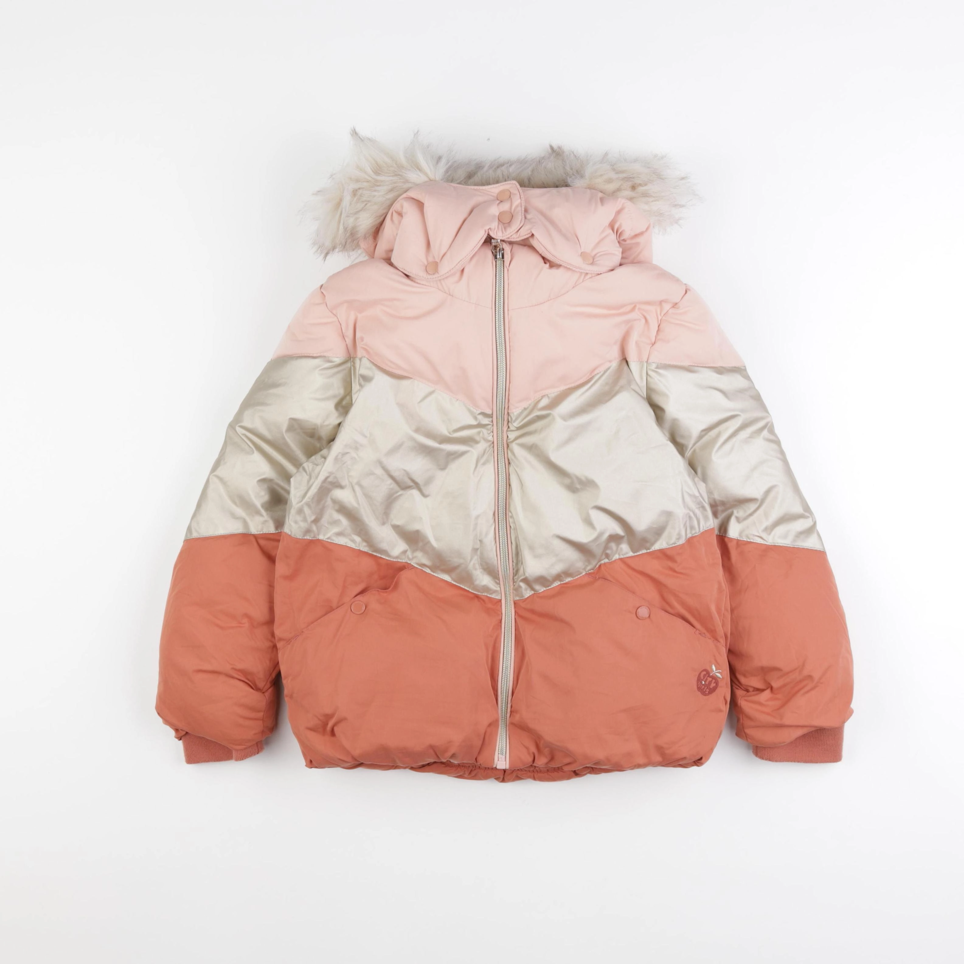 Vertbaudet - doudoune rose - 8 ans
