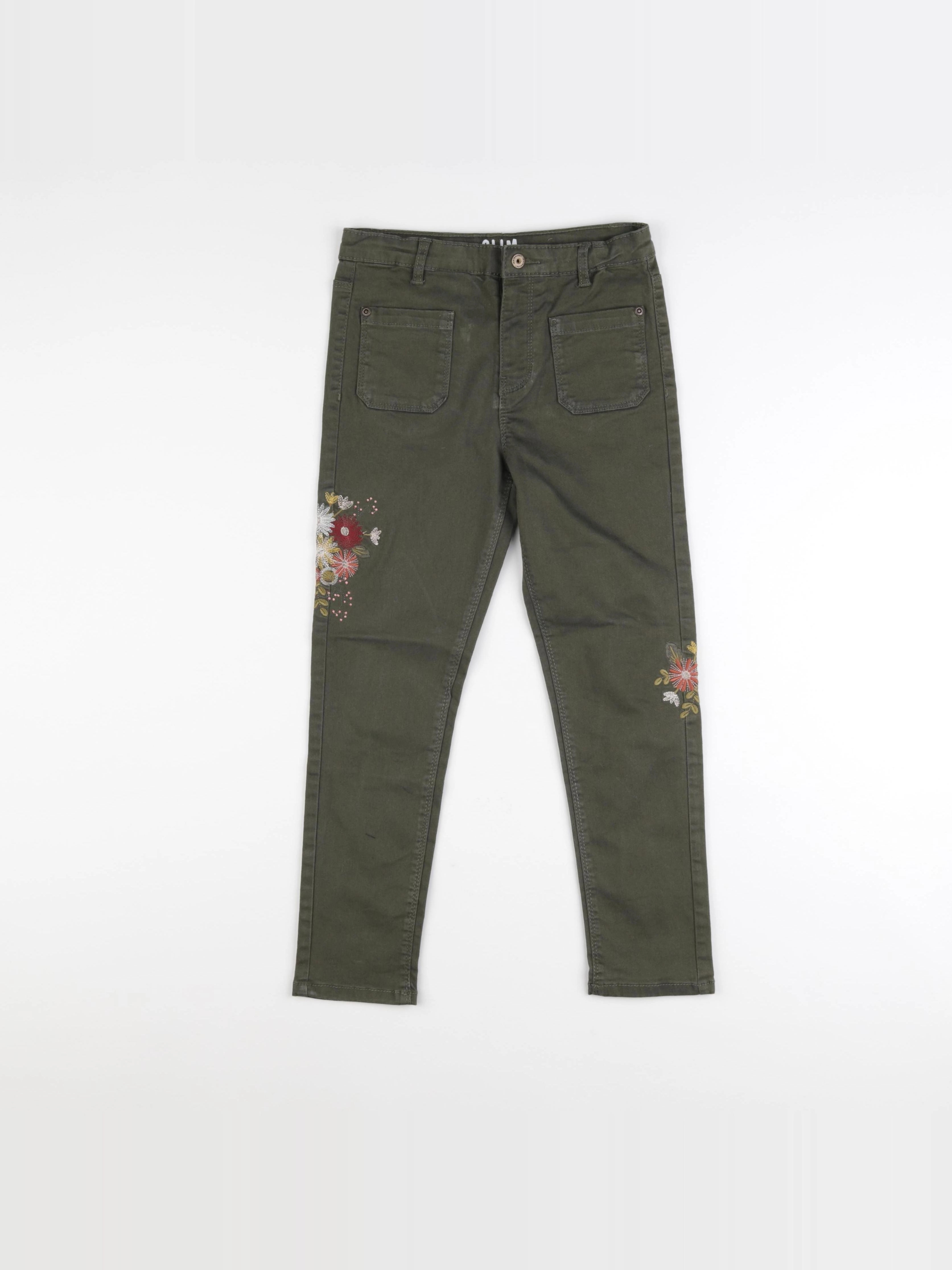 Vertbaudet - pantalon vert - 8 ans