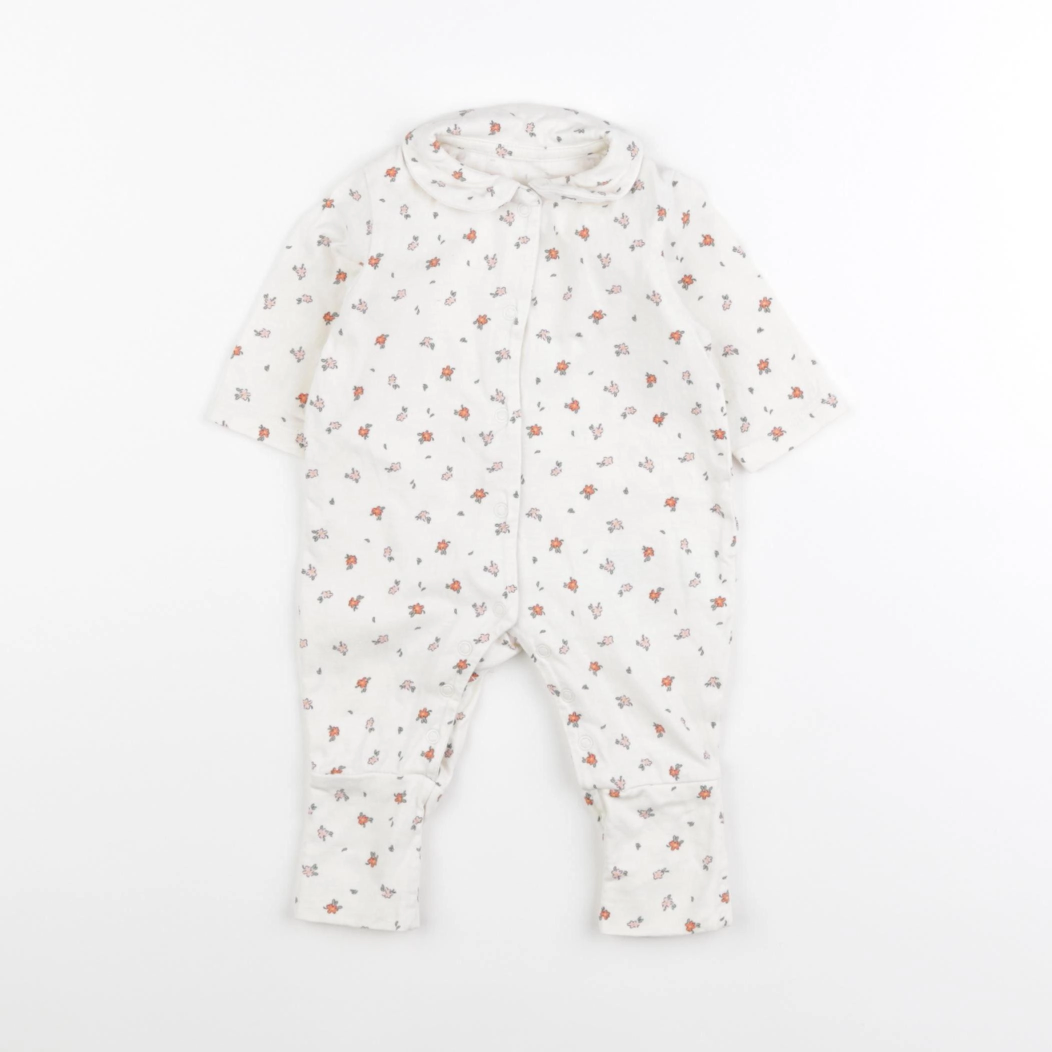 Vertbaudet - pyjama coton beige - 1 mois