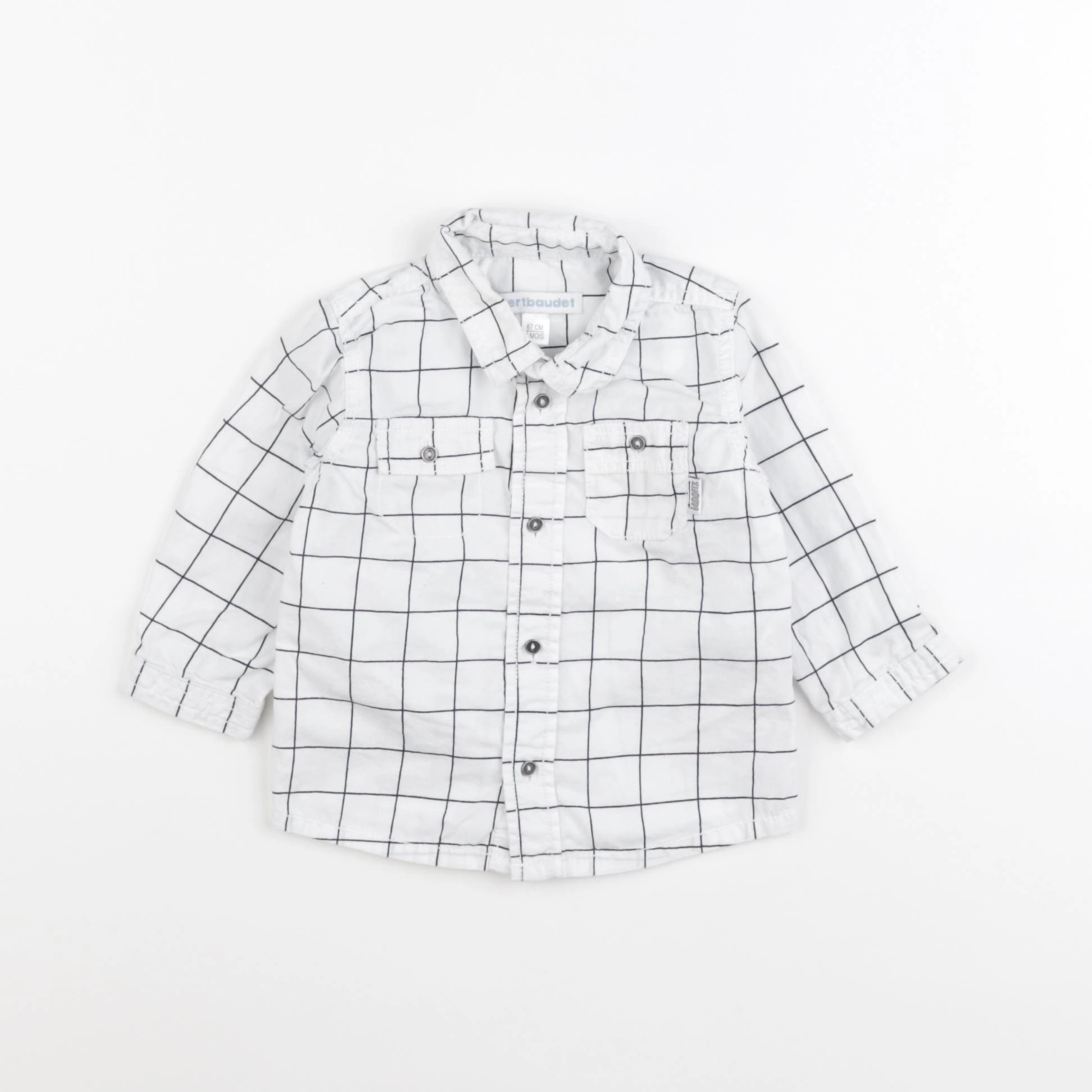 Vertbaudet - chemise blanc - 6 mois