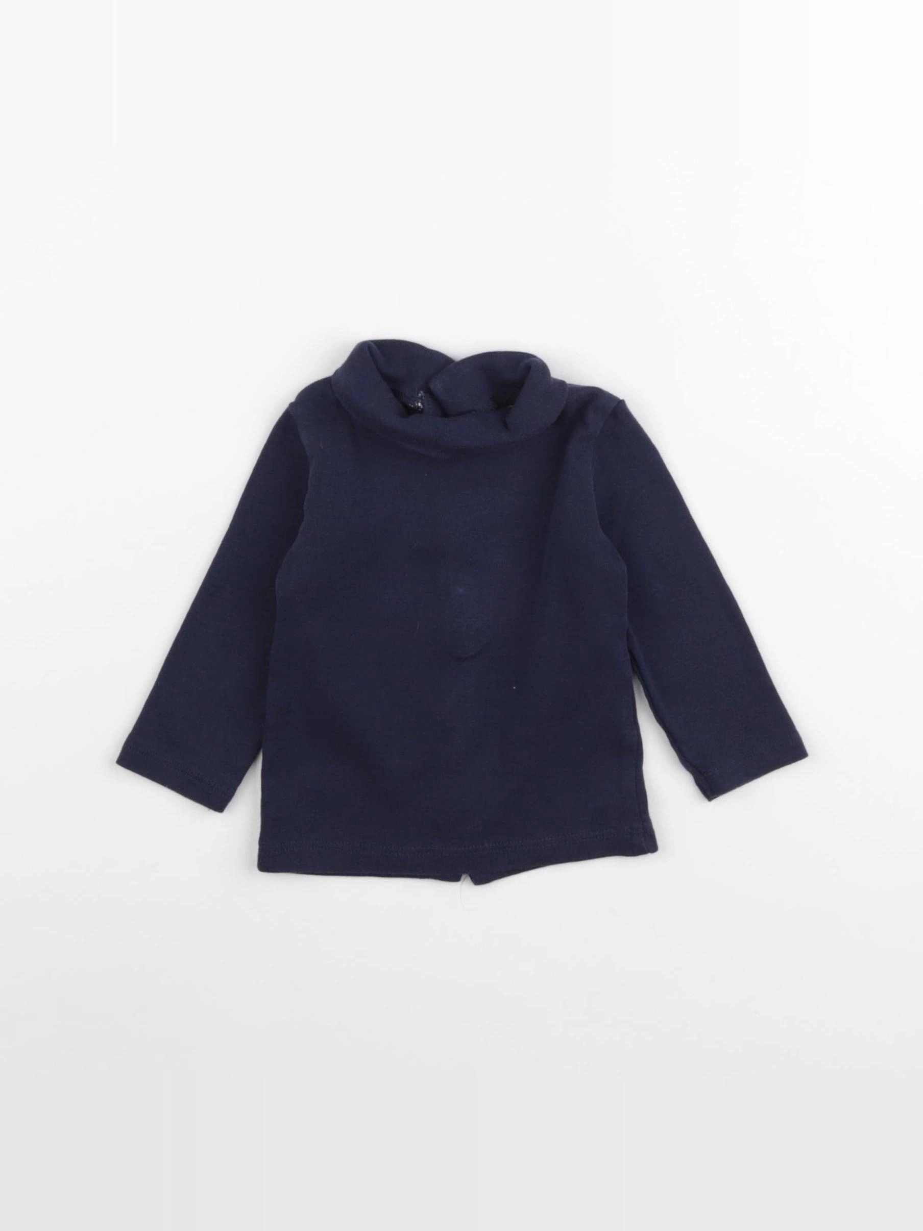 Vertbaudet - sous-pull bleu - 6 mois