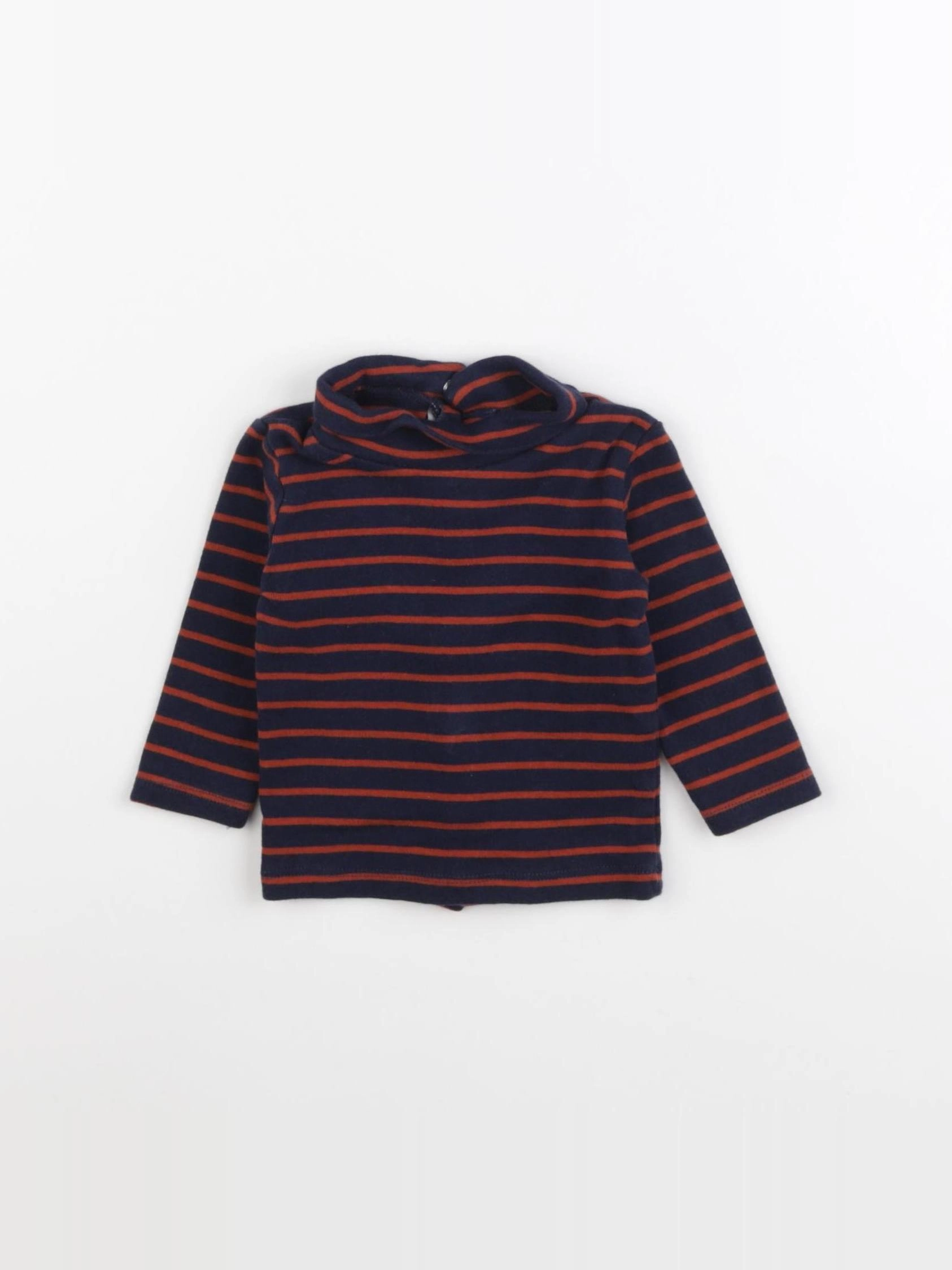 Vertbaudet - sous-pull bleu - 6 mois