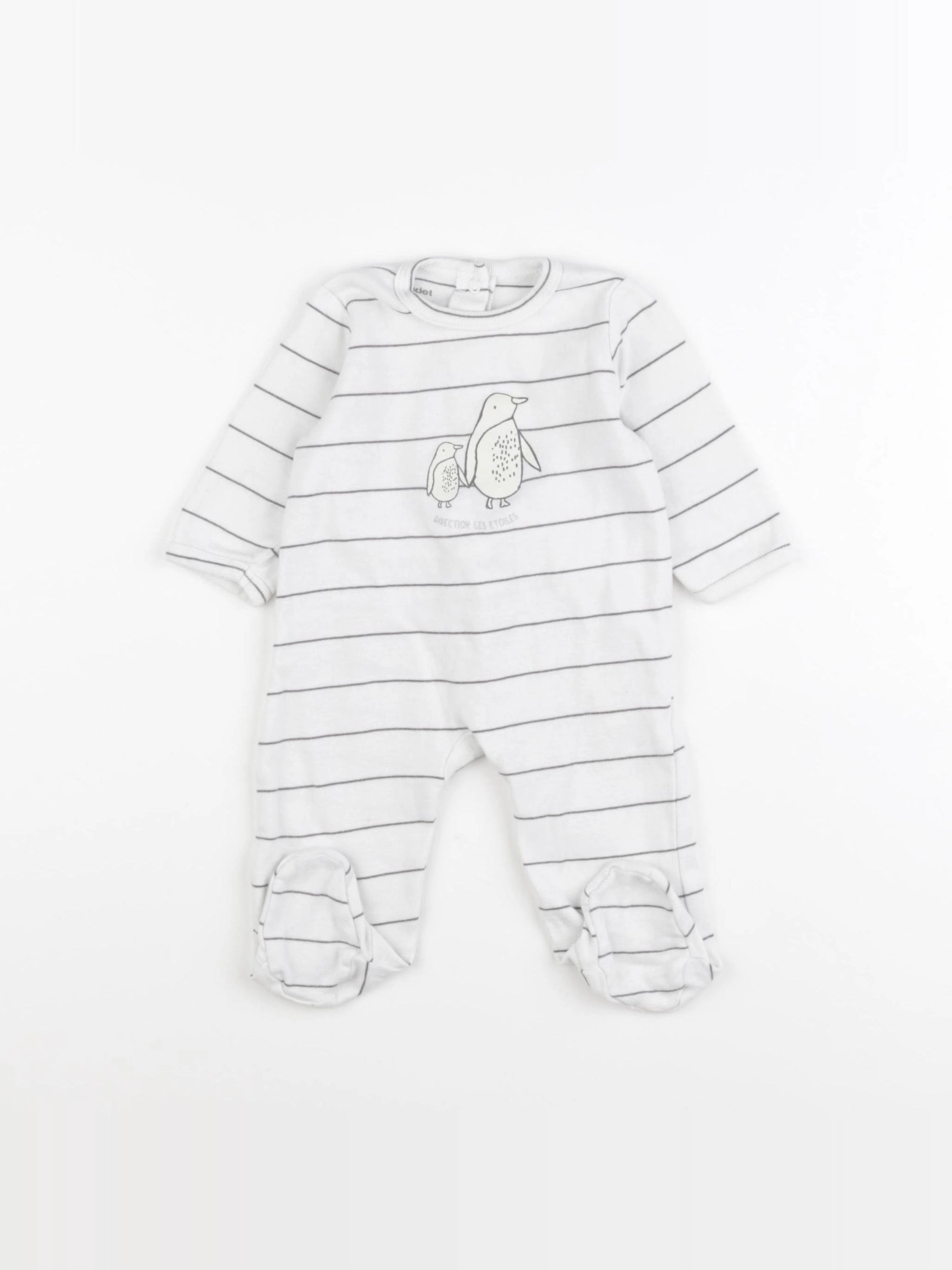 Vertbaudet - pyjama coton blanc - 6 mois