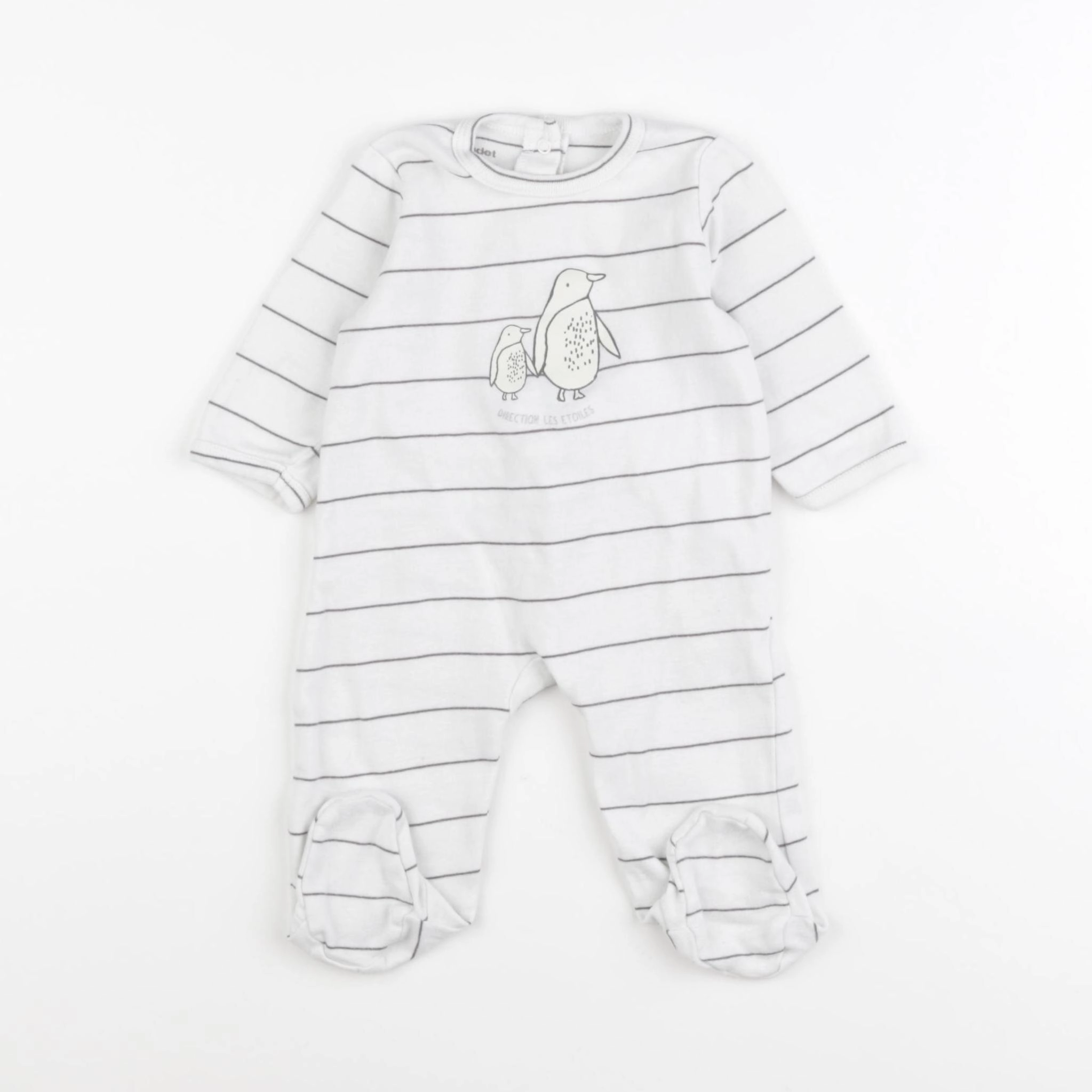 Vertbaudet - pyjama coton blanc - 6 mois