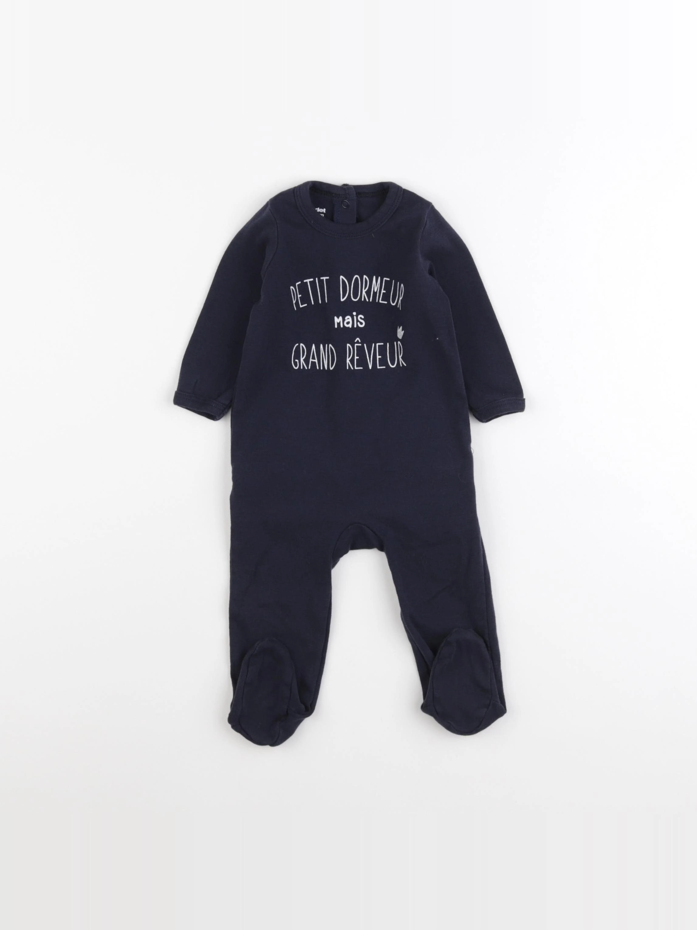 Vertbaudet - pyjama coton bleu - 6 mois