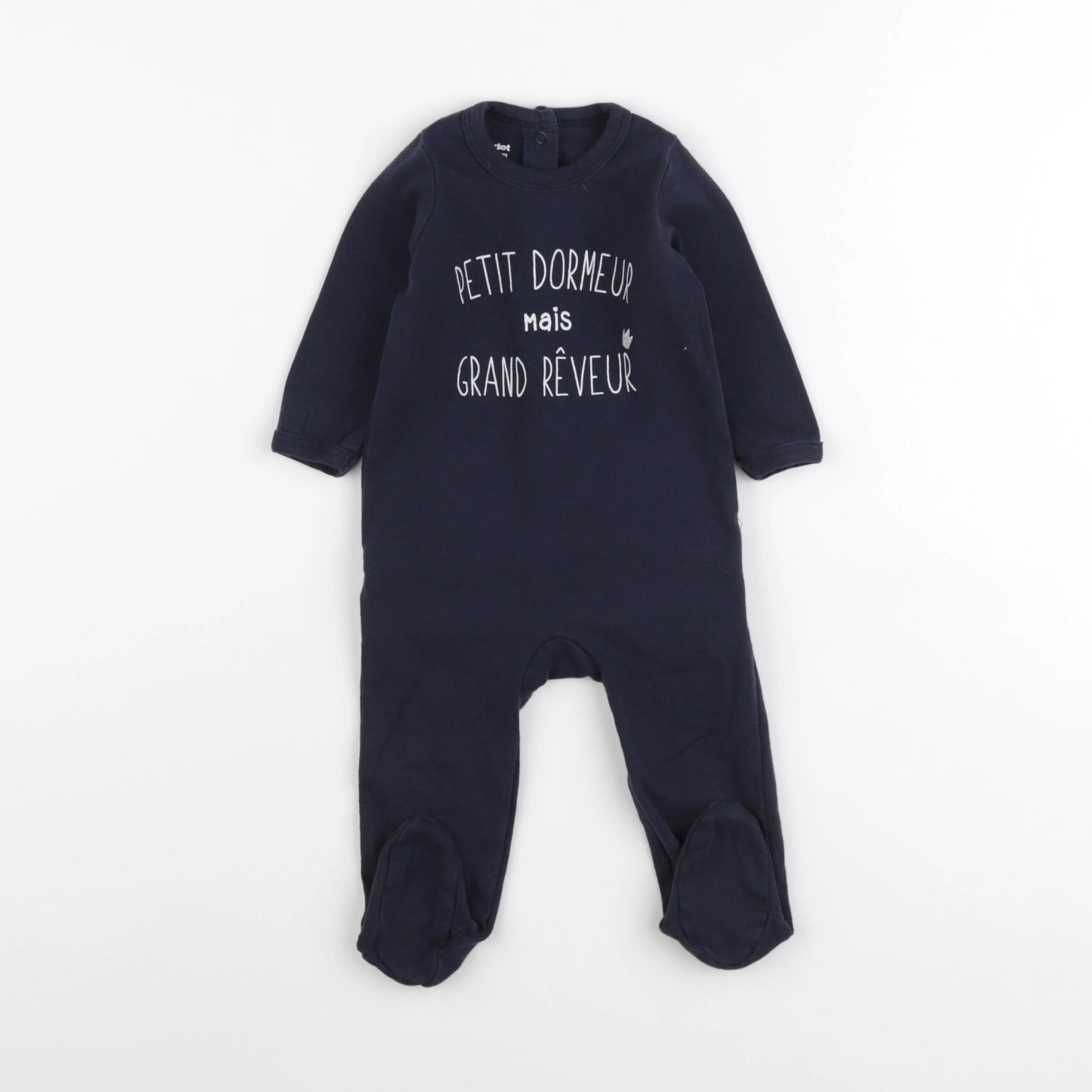 Vertbaudet - pyjama coton bleu - 6 mois