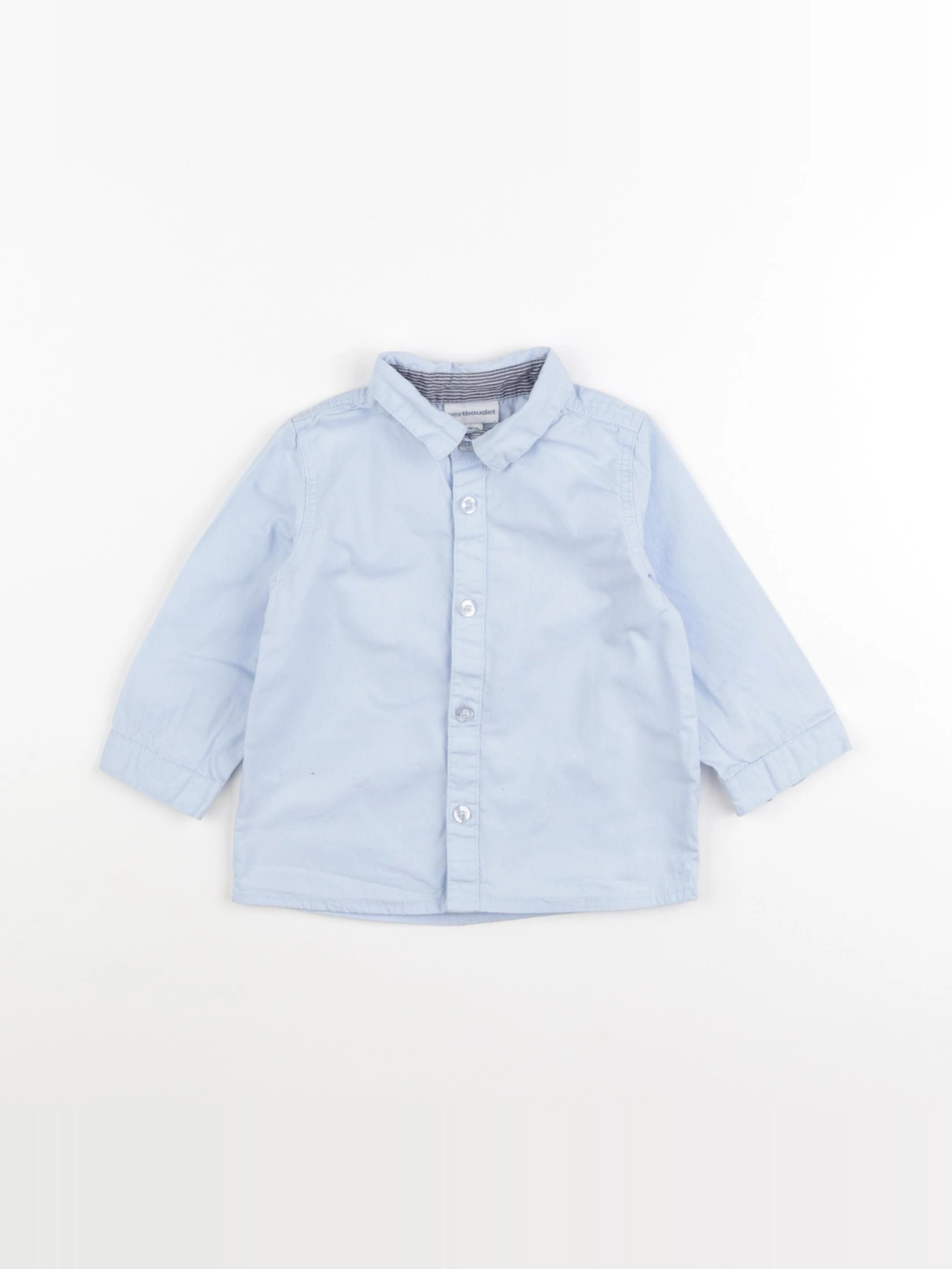 Vertbaudet - chemise bleu - 12 mois