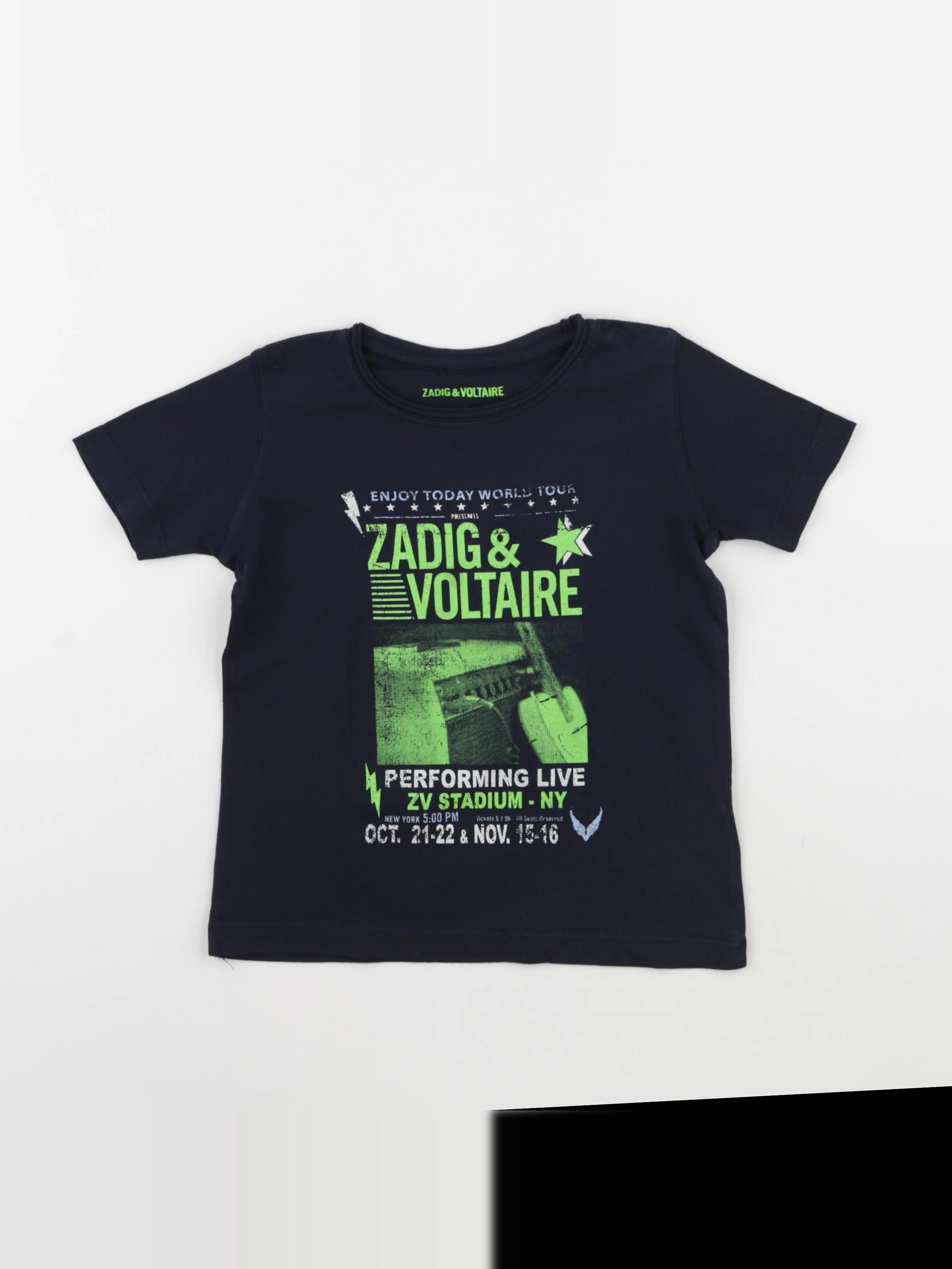 Zadig & Voltaire - tee-shirt bleu - 4/5 ans