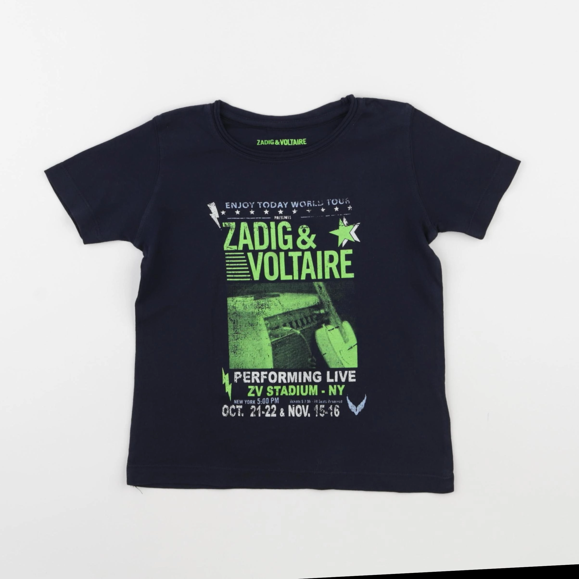 Zadig & Voltaire - tee-shirt bleu - 4/5 ans