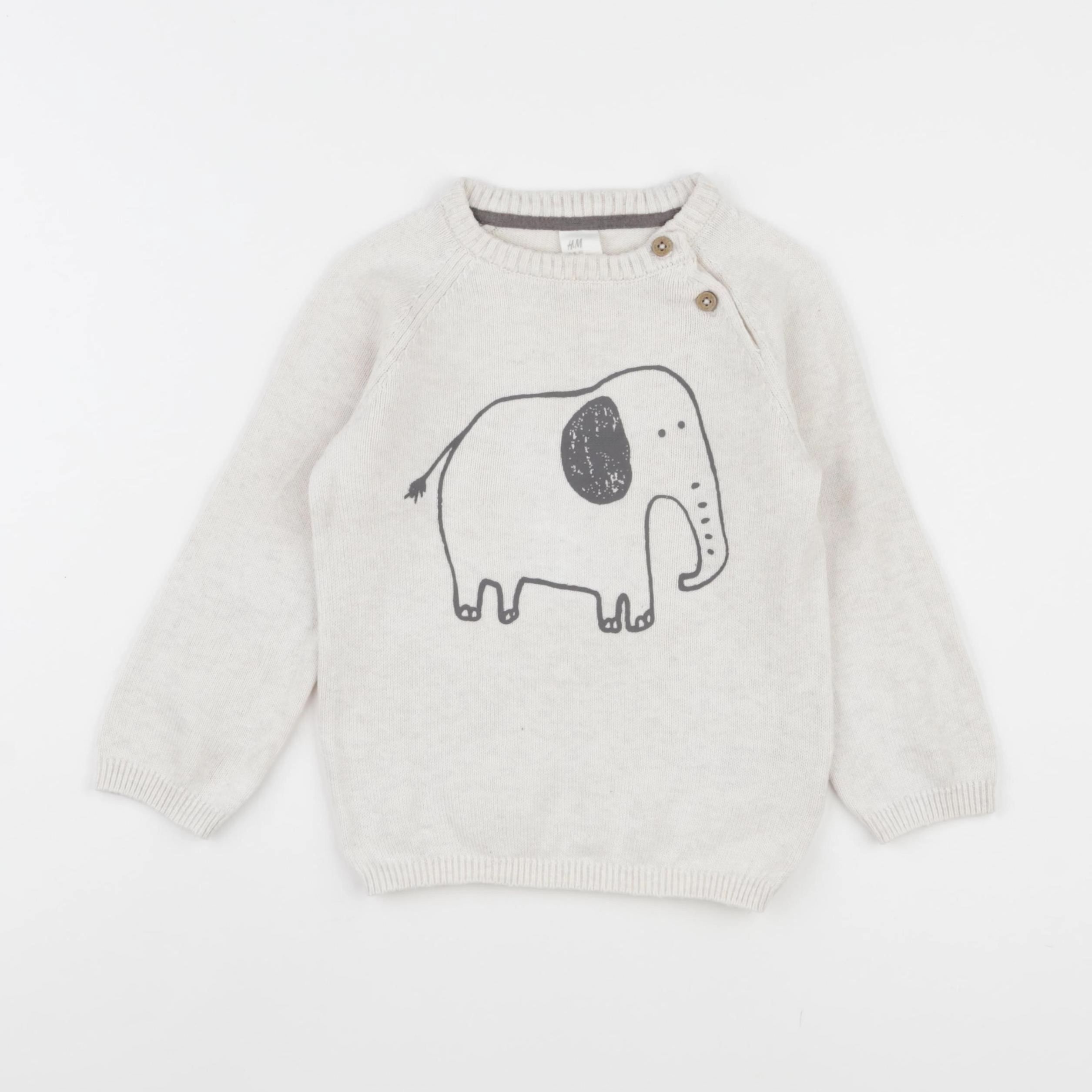 H&M - pull beige - 18/24 mois