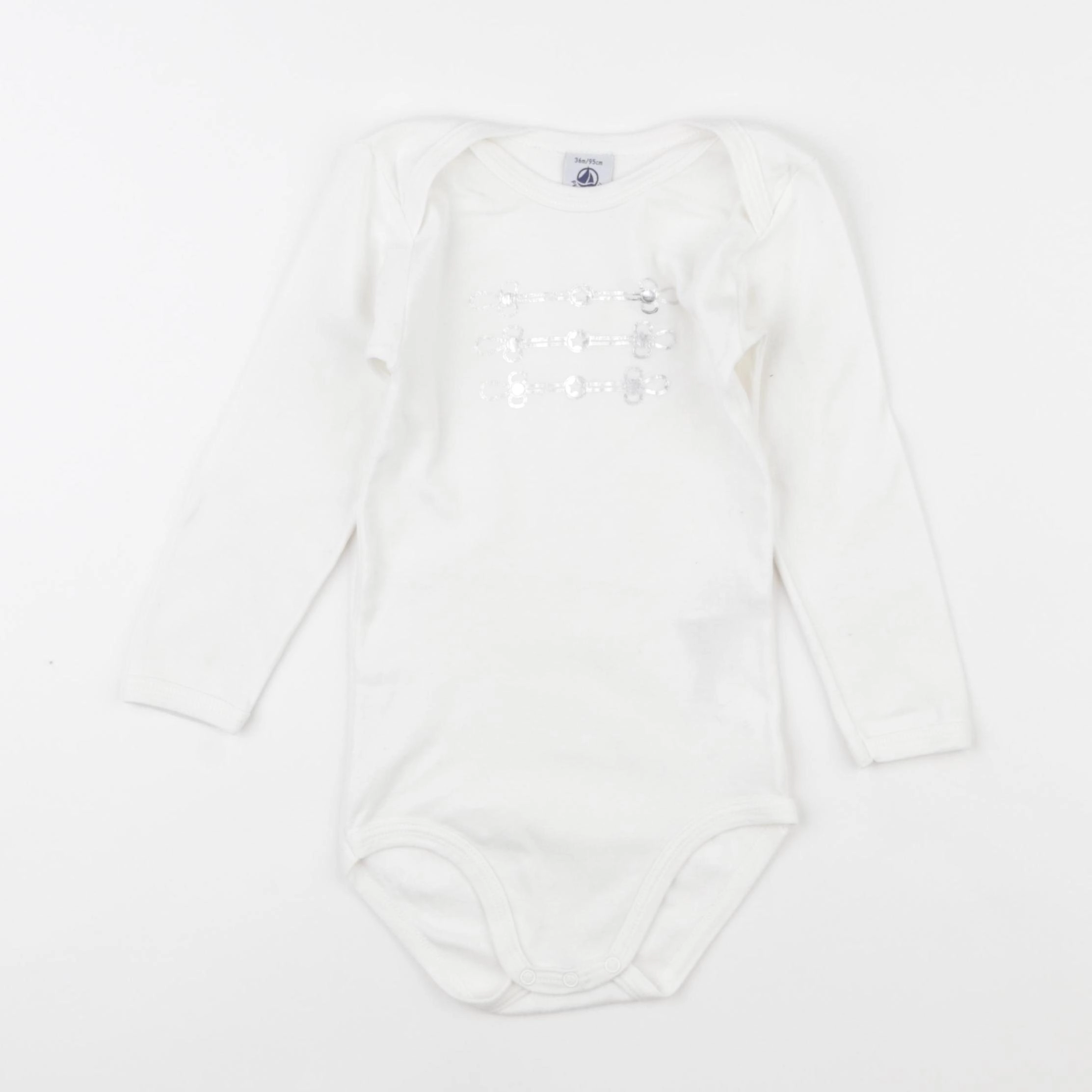 Petit Bateau - body blanc - 36 mois