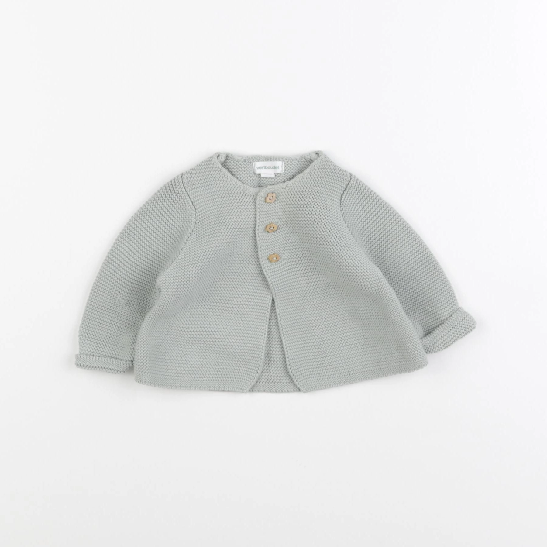 Vertbaudet - gilet vert - 1 mois
