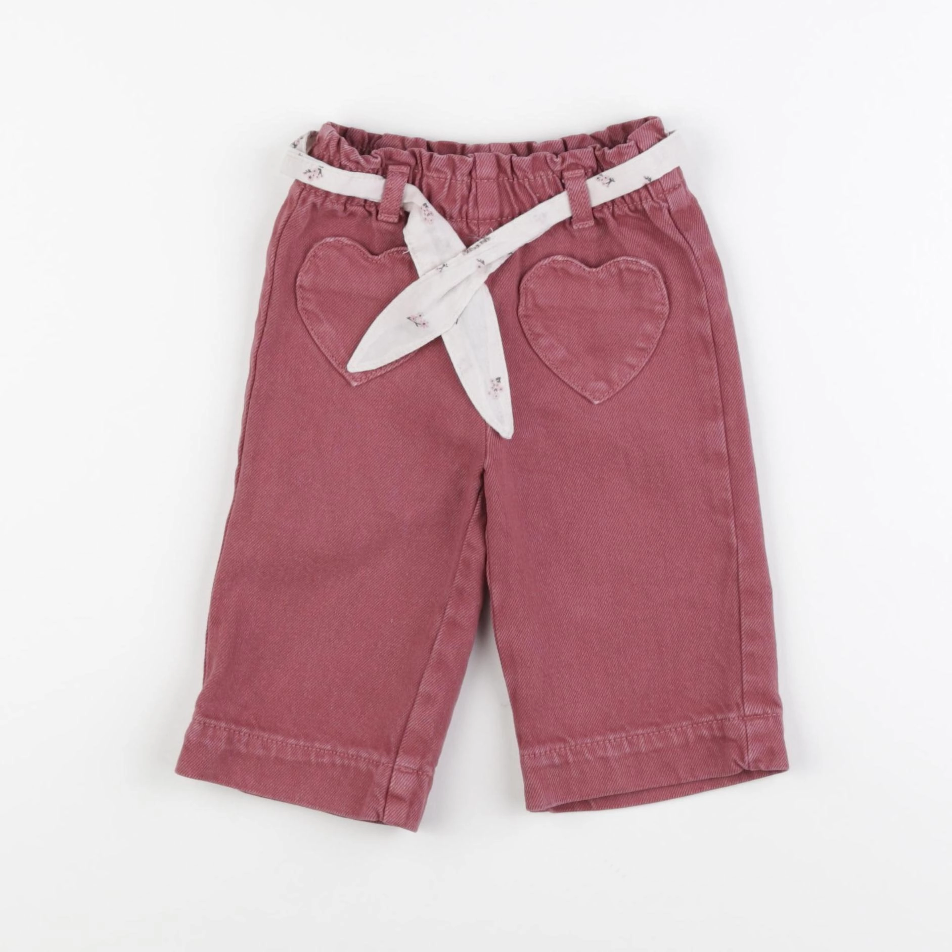 Vertbaudet - pantalon rouge - 6 mois