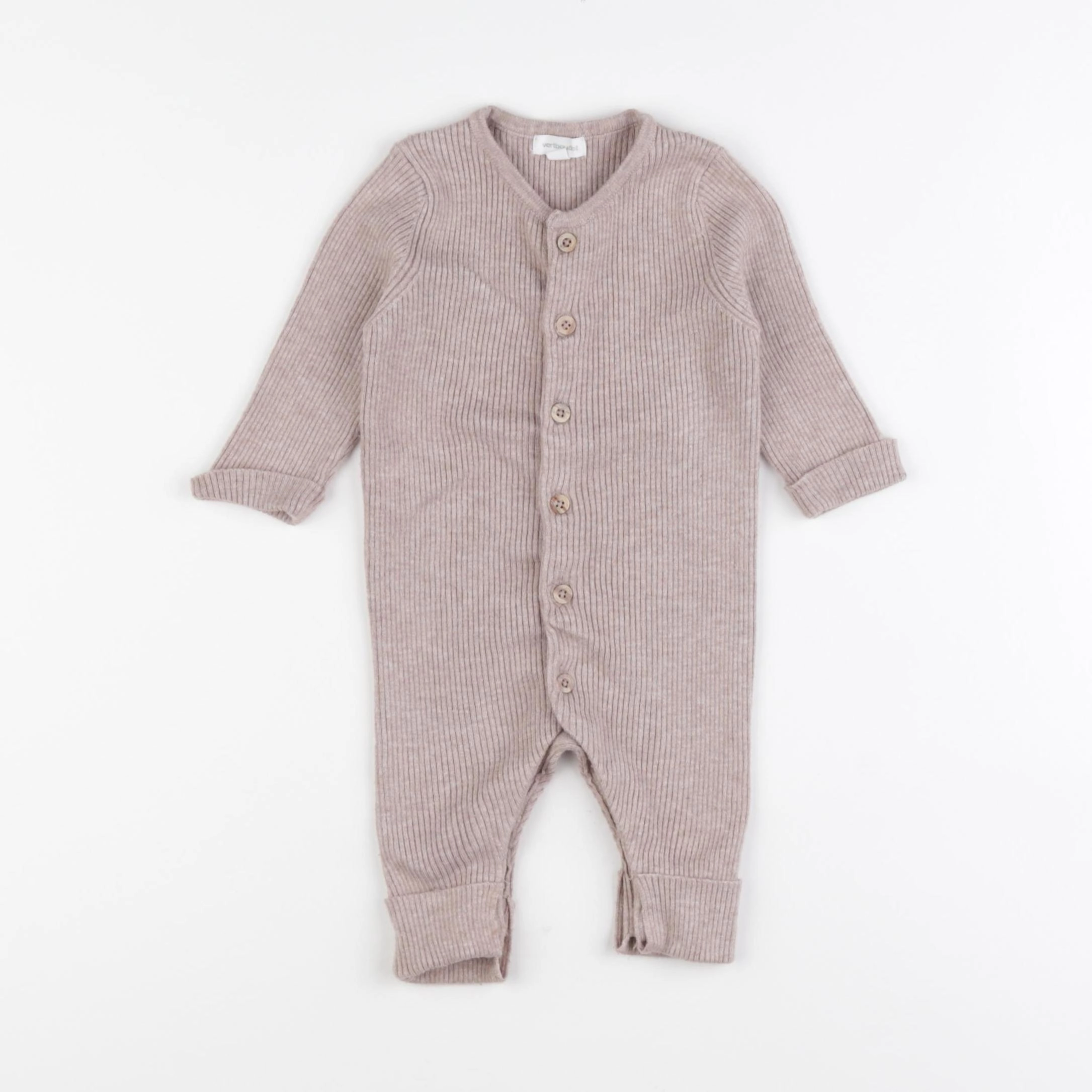 Vertbaudet - combinaison beige - 3 mois