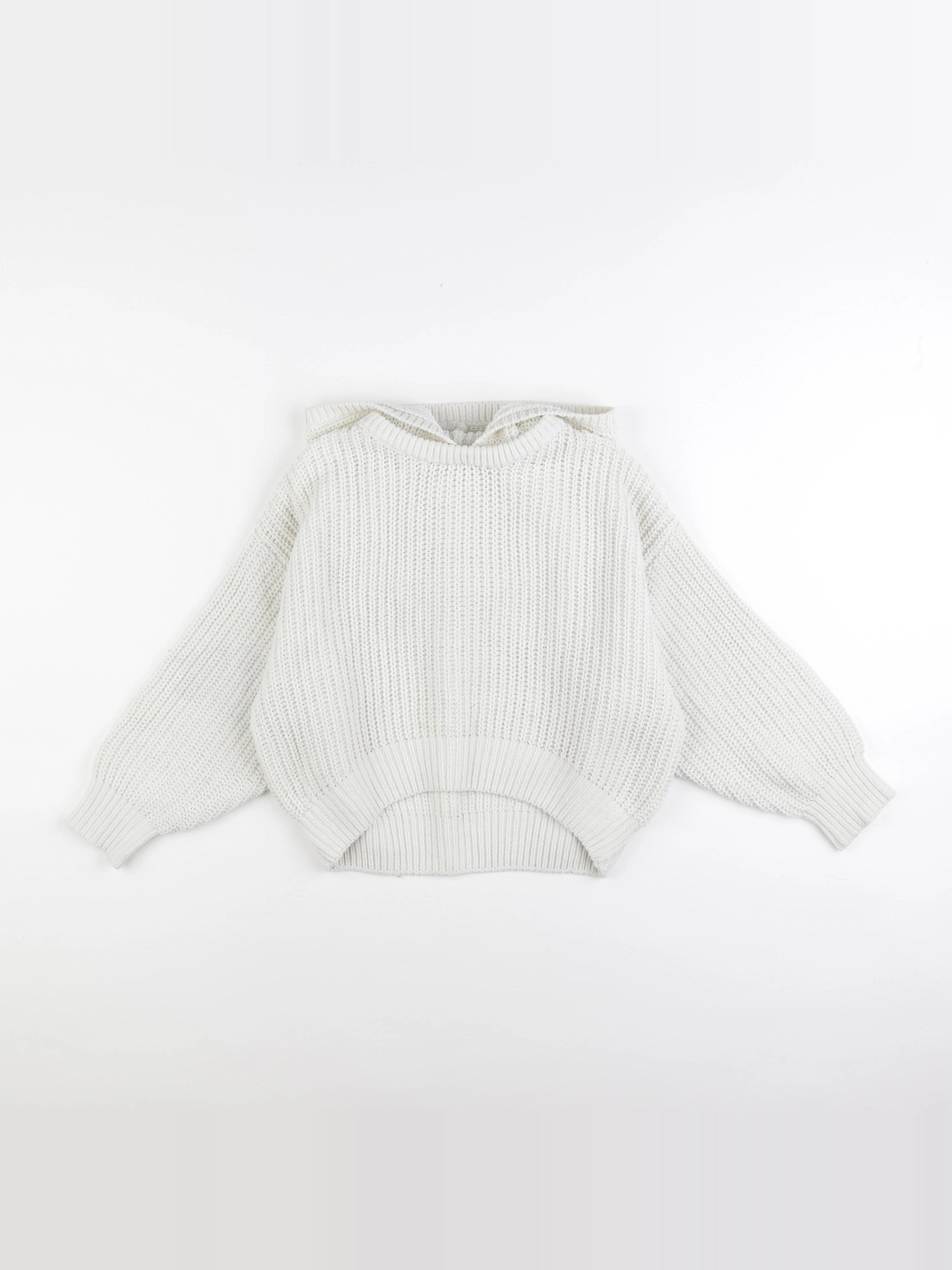 Zara - pull blanc, beige - 9/10 ans