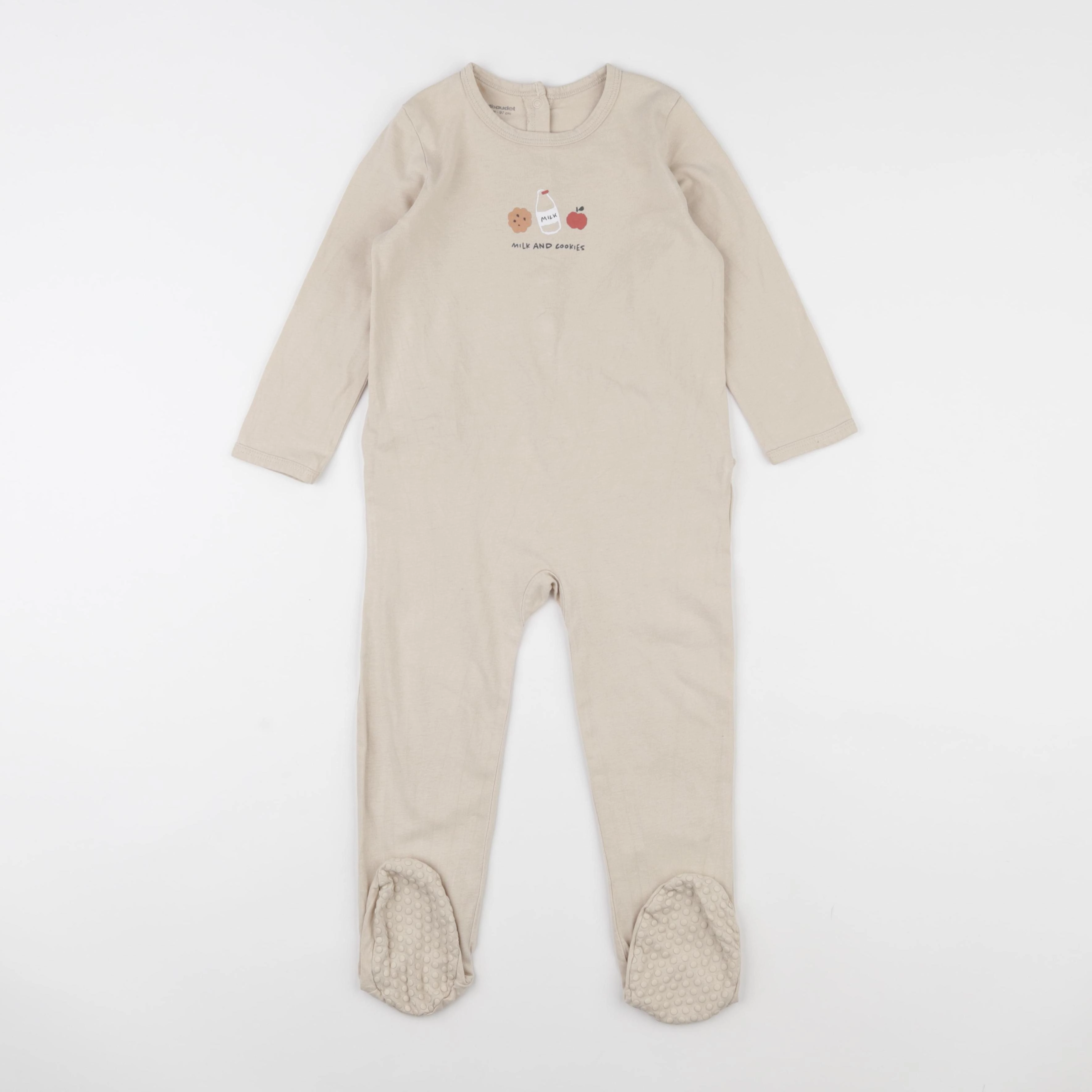 Vertbaudet - pyjama coton beige - 36 mois