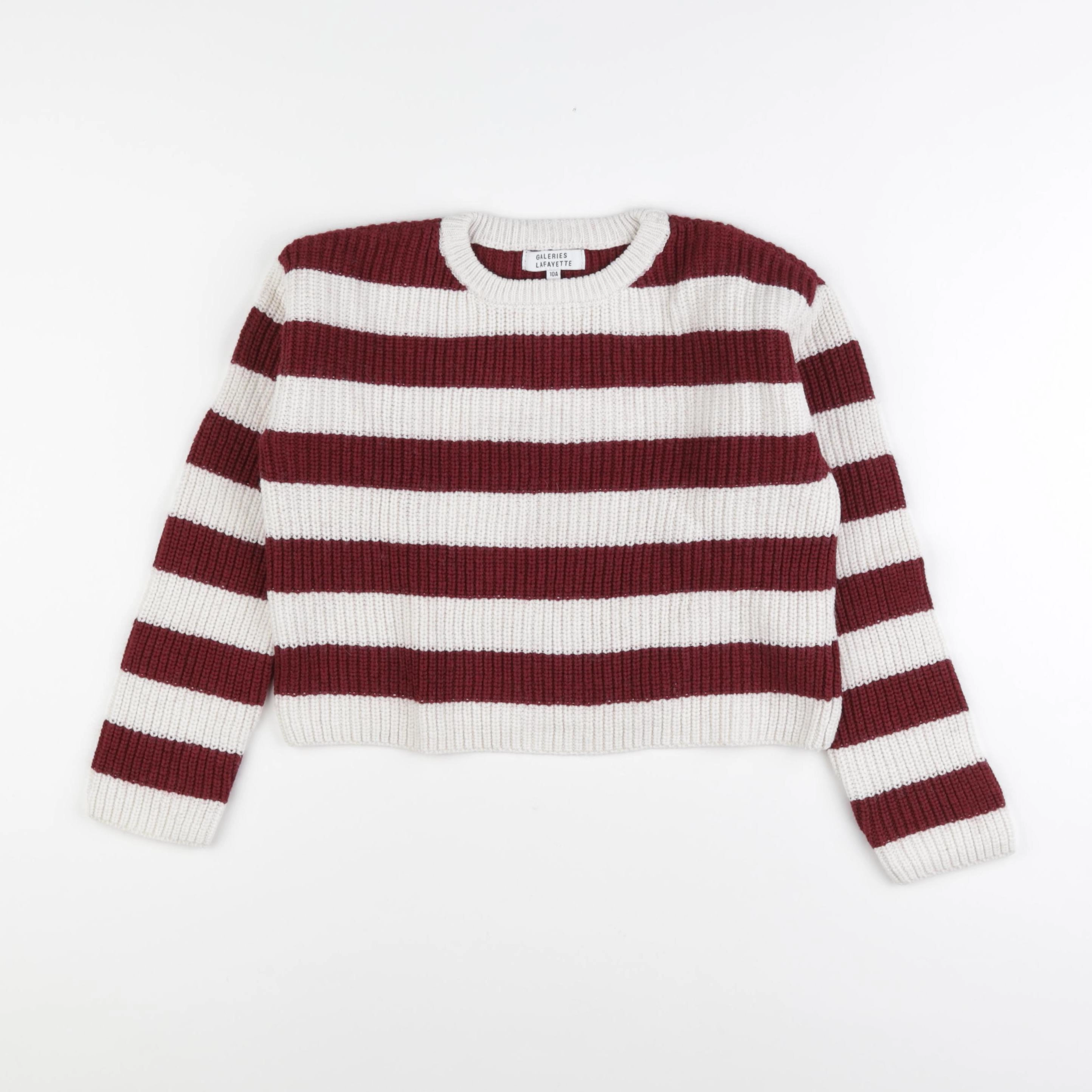 Galeries Lafayette - pull rouge - 10 ans