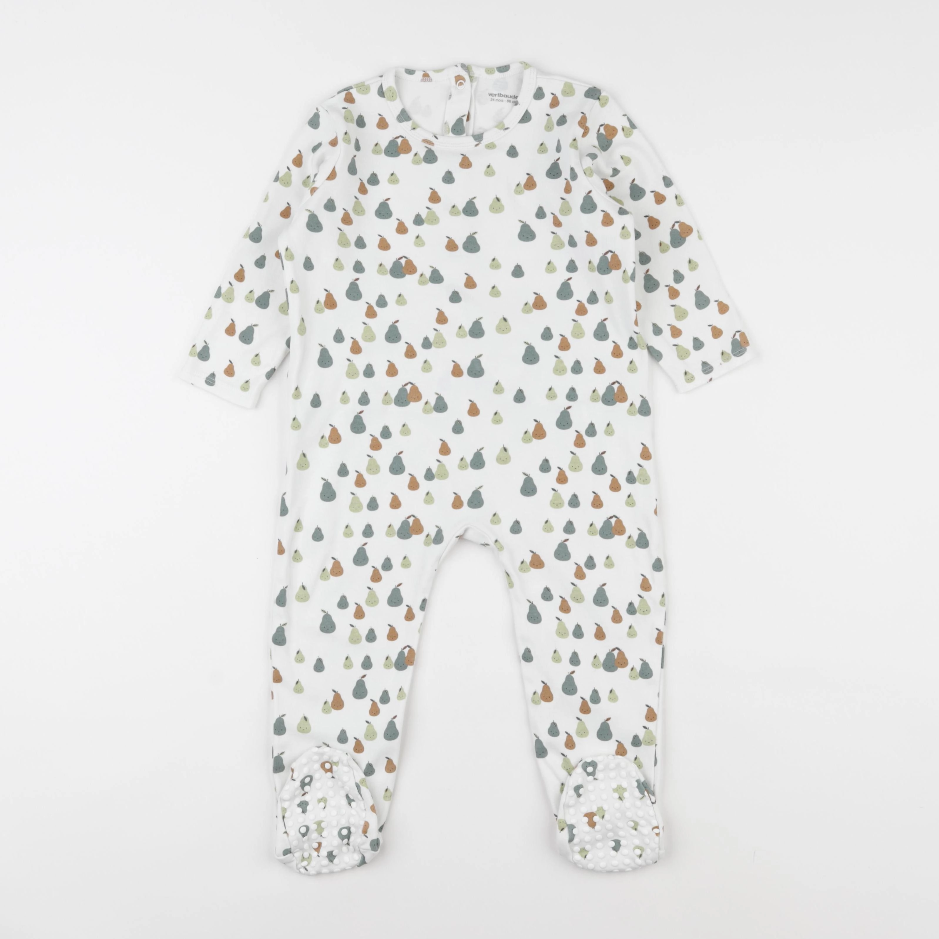 Vertbaudet - pyjama coton blanc - 24 mois