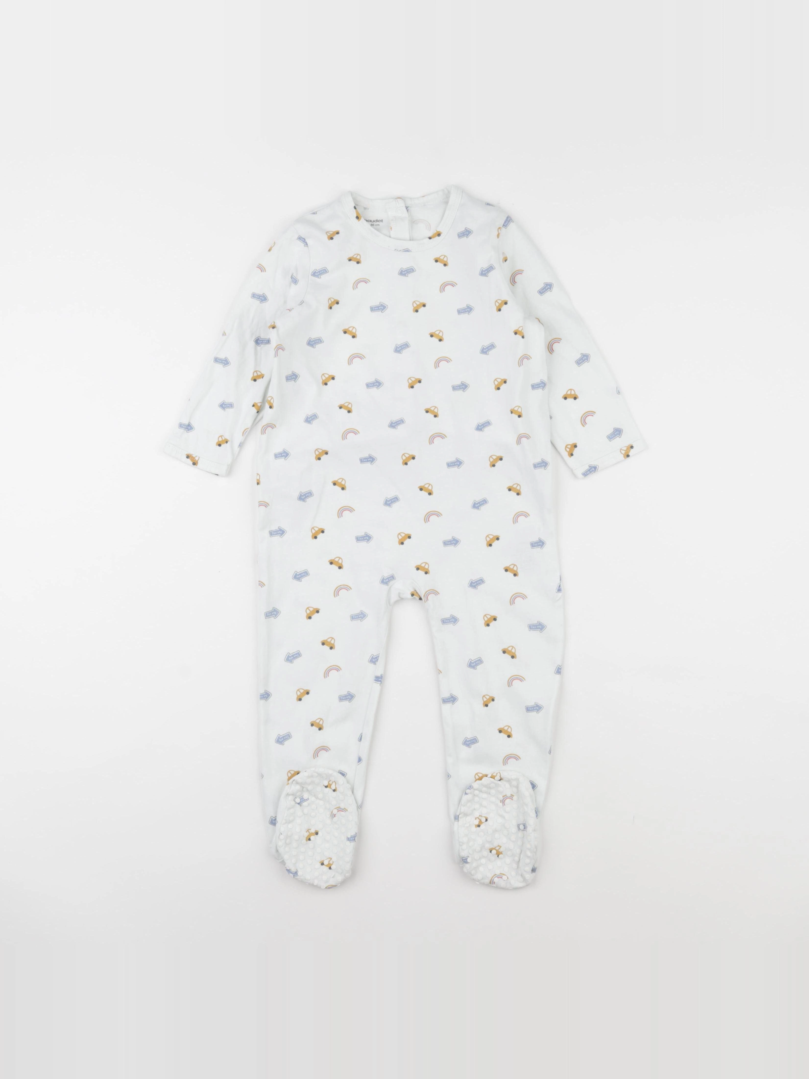 Vertbaudet - pyjama coton blanc - 24 mois
