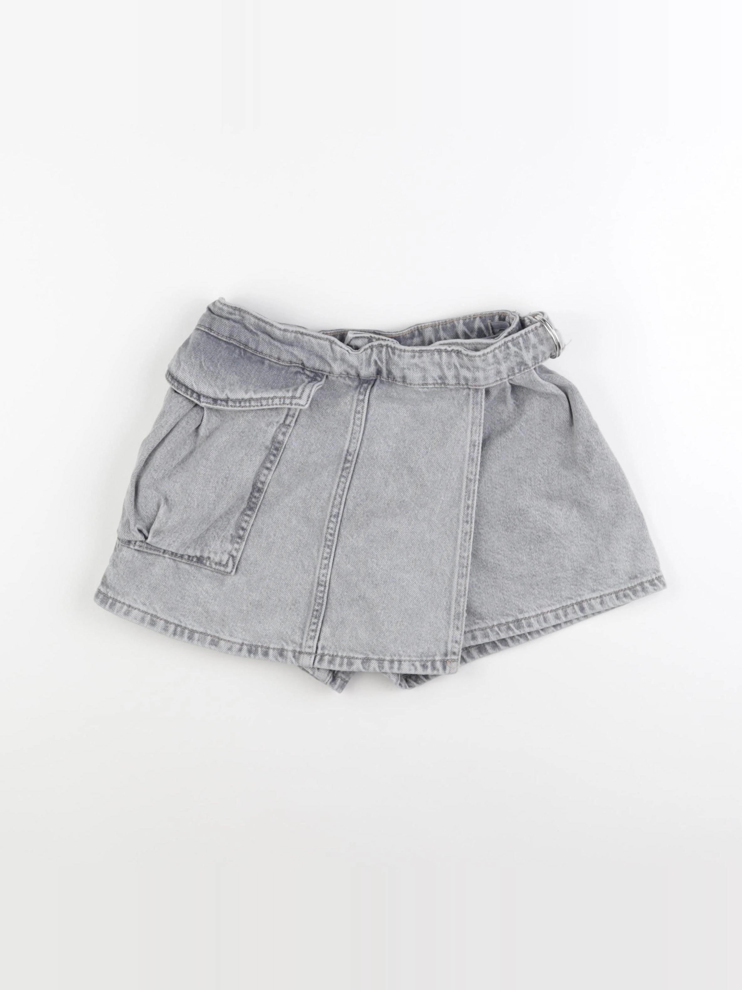 Zara - jupe short gris - 10 ans