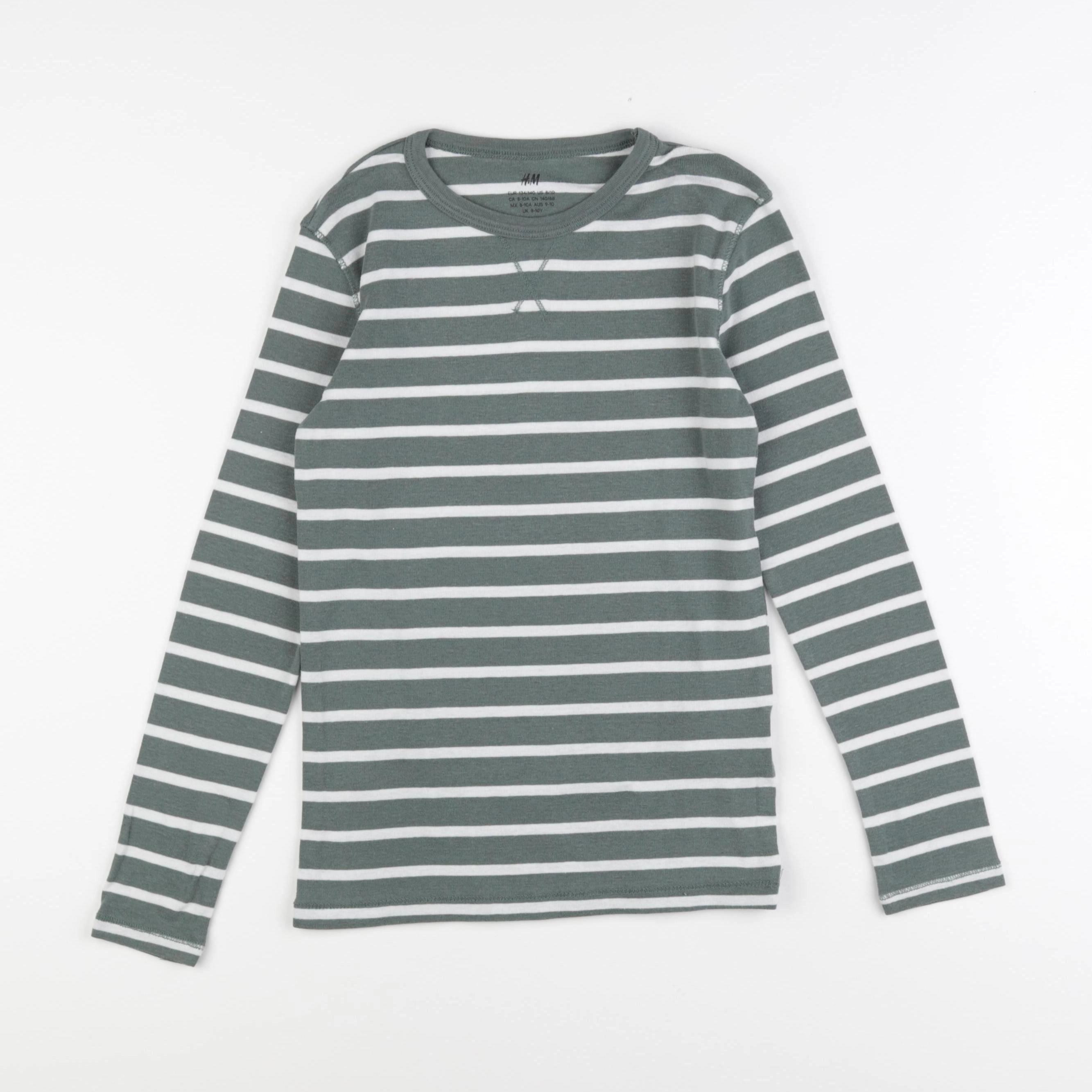 H&M - tee-shirt vert - 8/10 ans