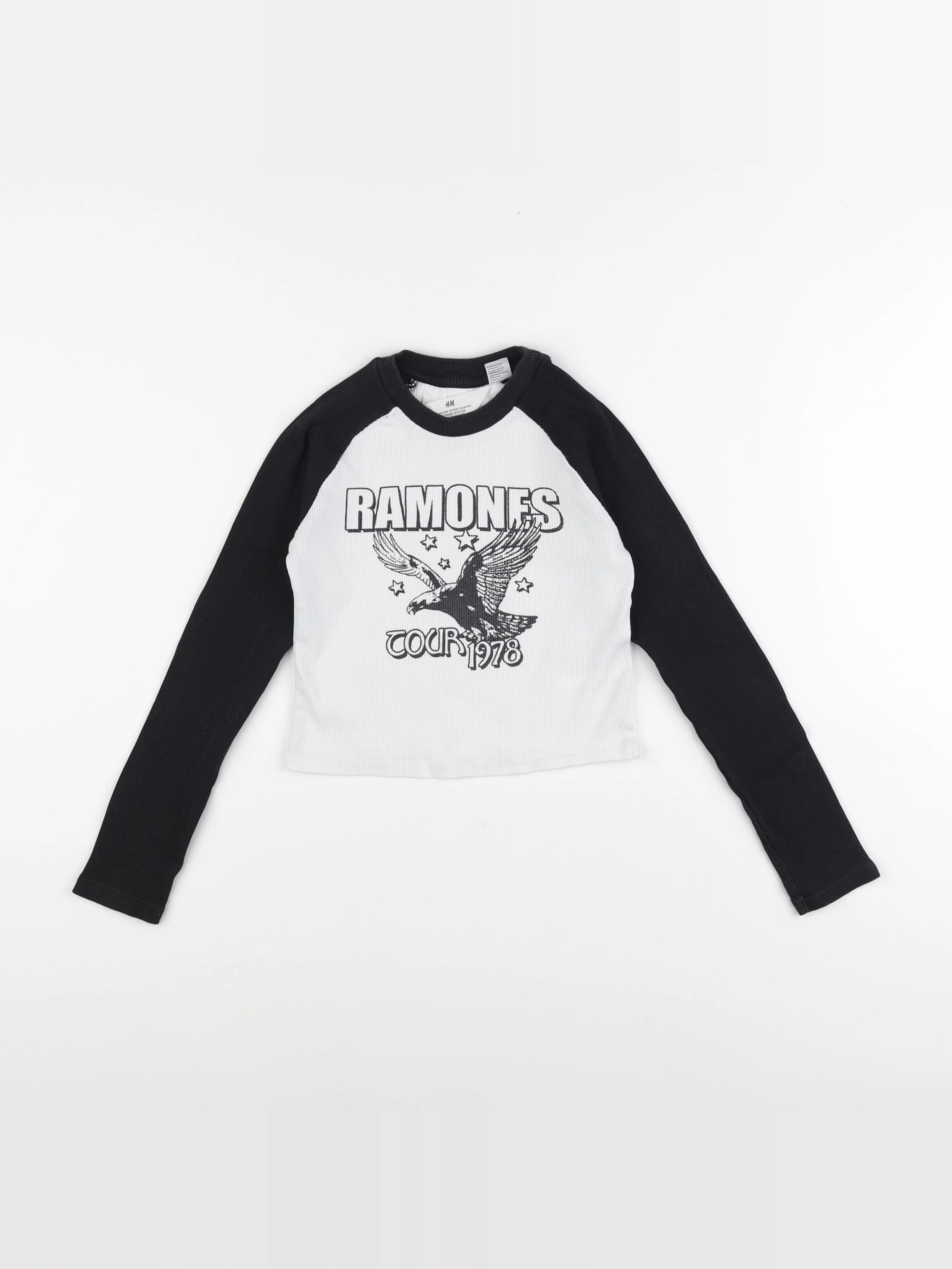 H&M - tee-shirt noir - 8/10 ans