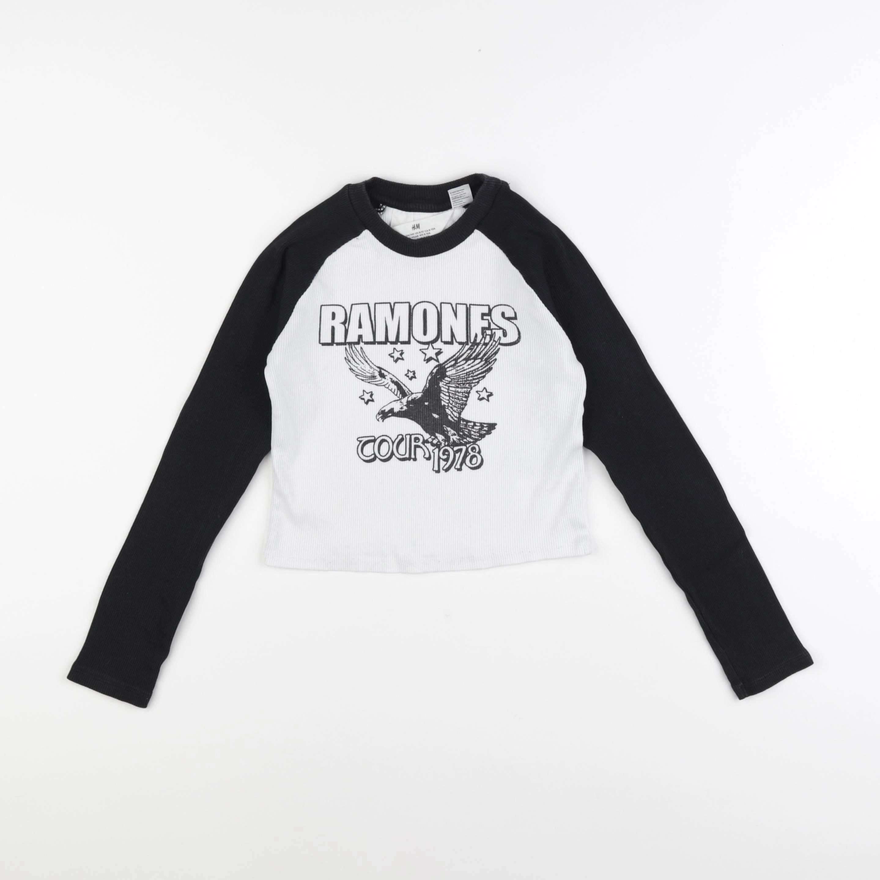 H&M - tee-shirt noir - 8/10 ans