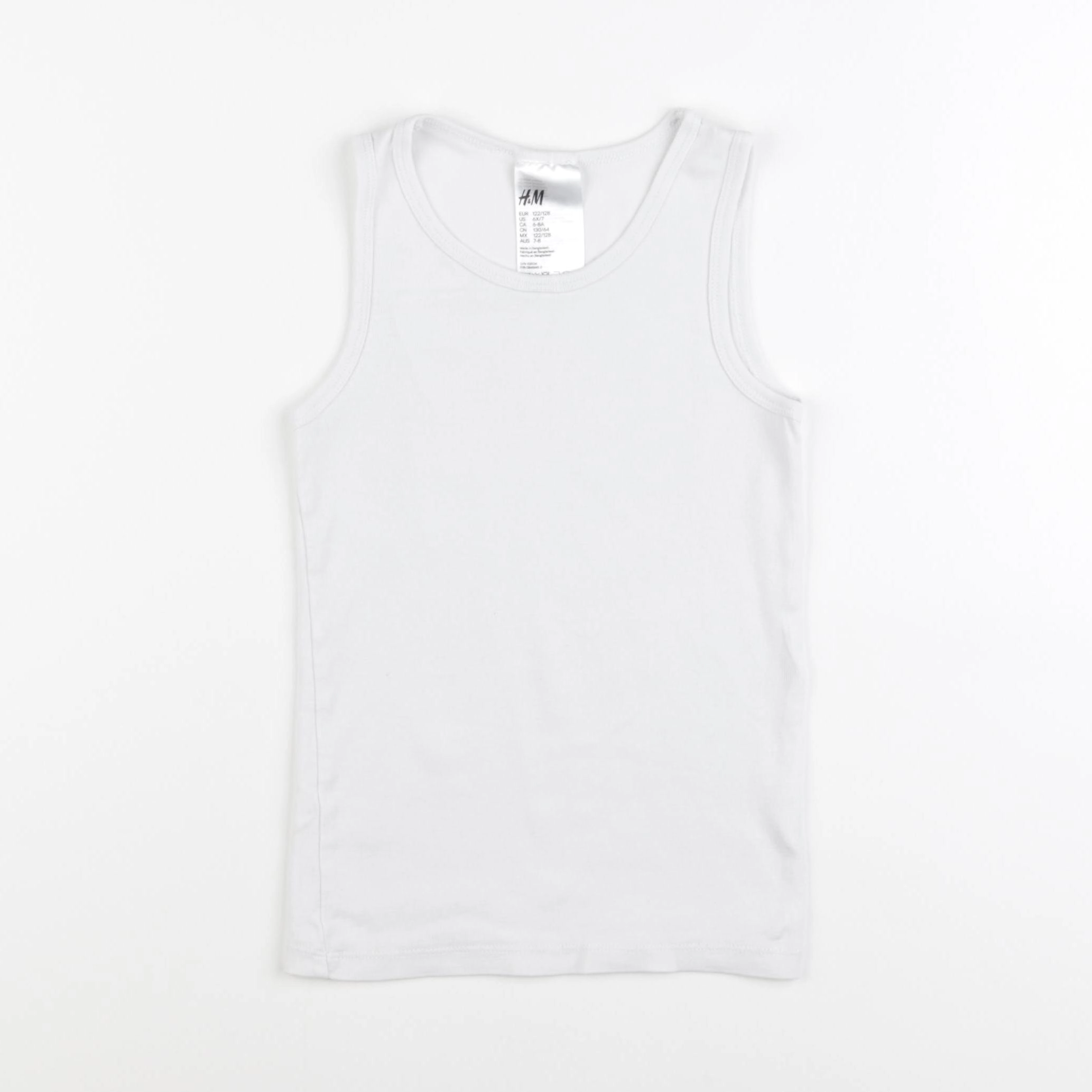 H&M - maillot de corps blanc - 6/8 ans