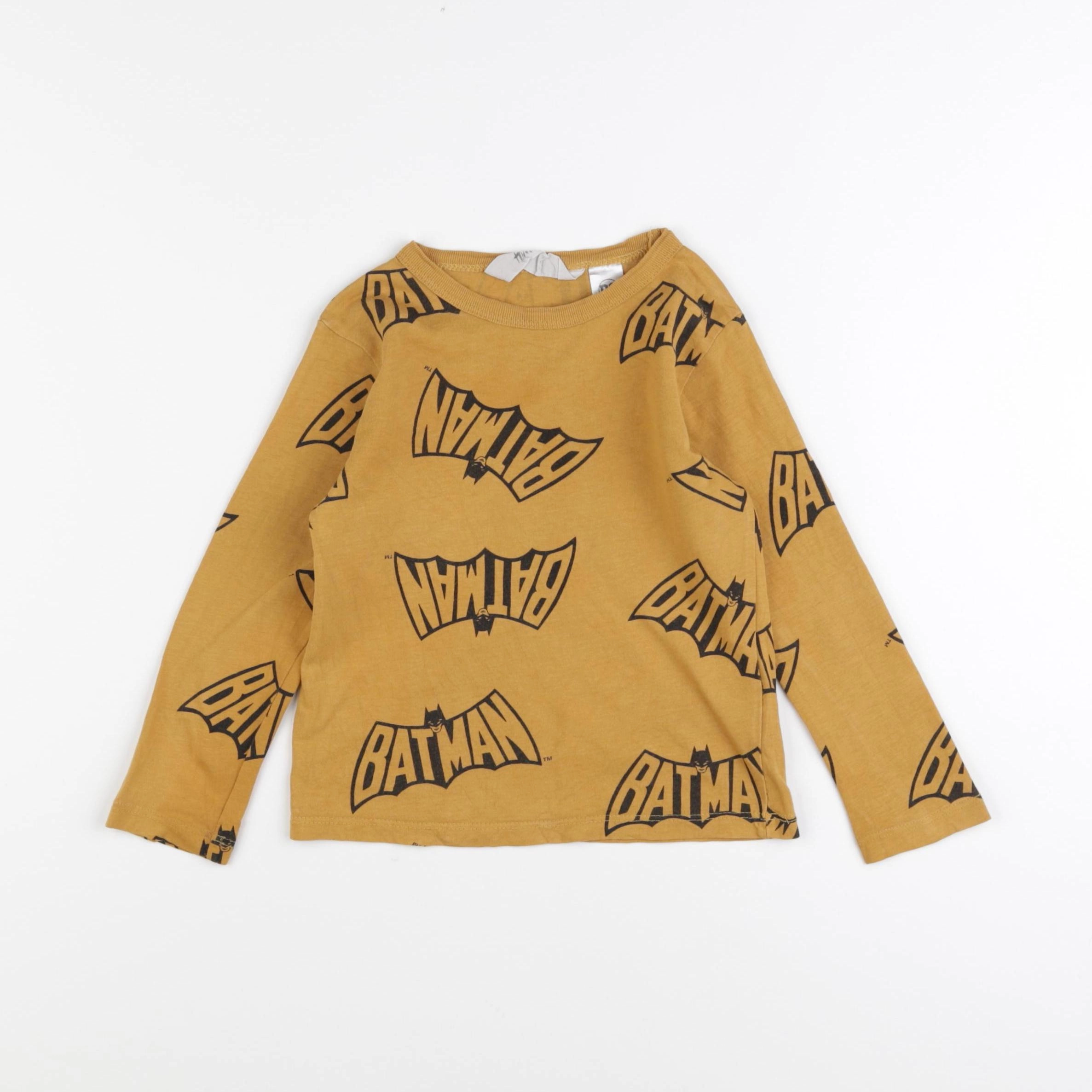 H&M - tee-shirt jaune, noir - 18/24 mois