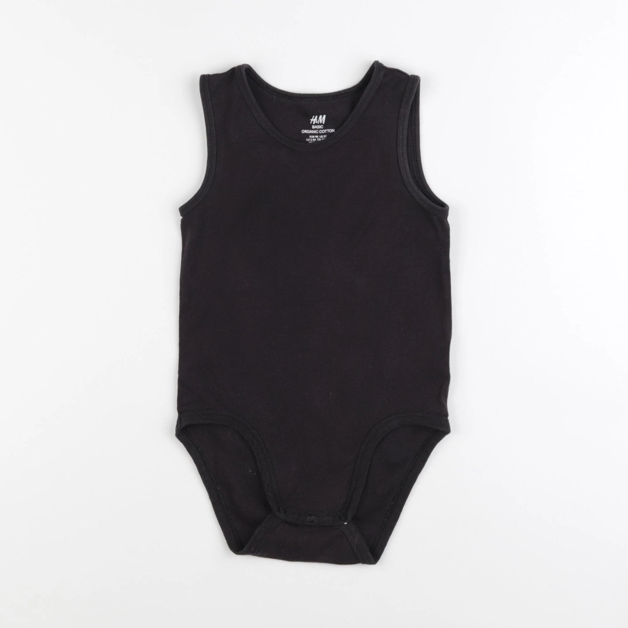 H&M - body noir - 2/3 ans